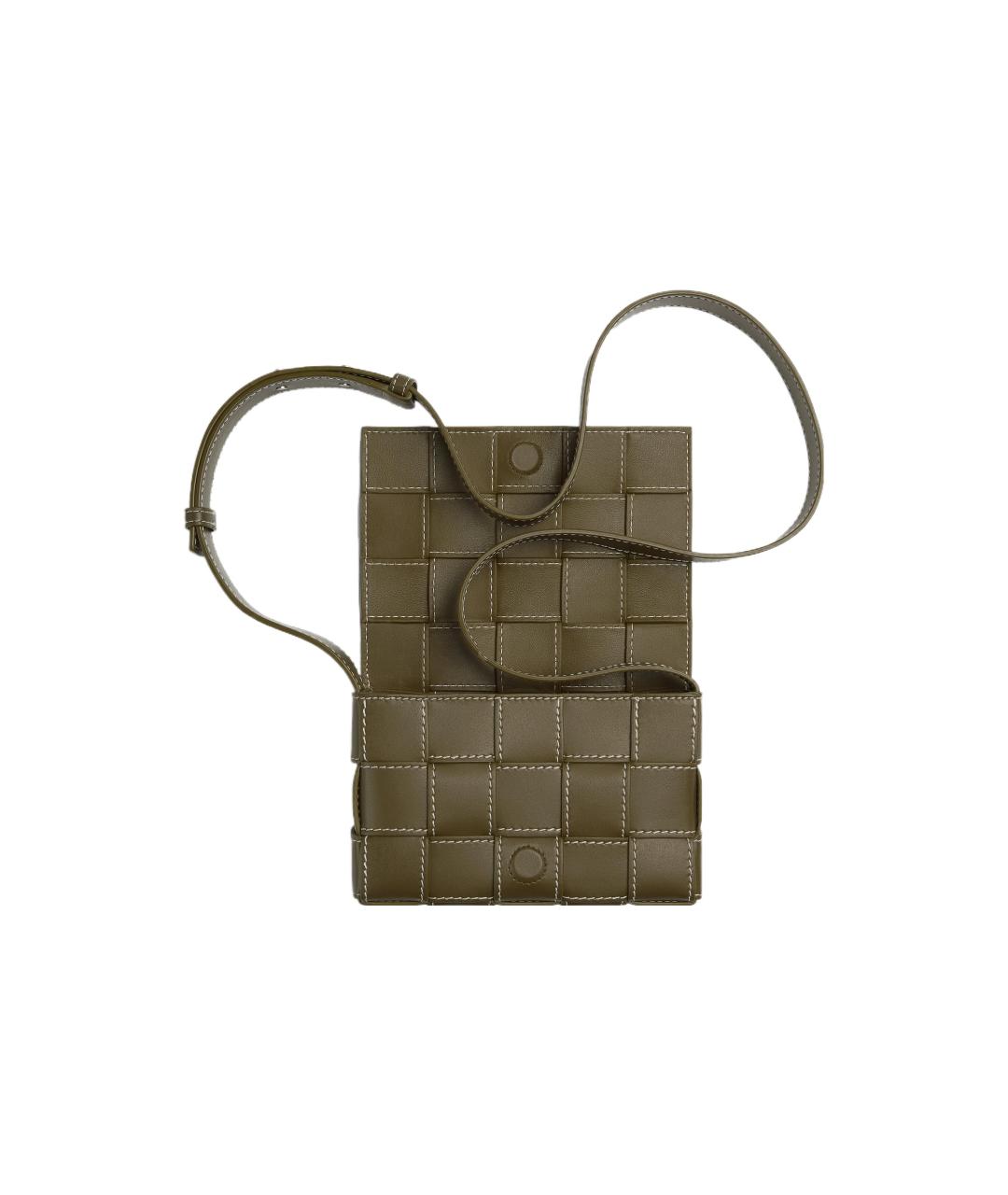 BOTTEGA VENETA Коричневая кожаная сумка на плечо, фото 4