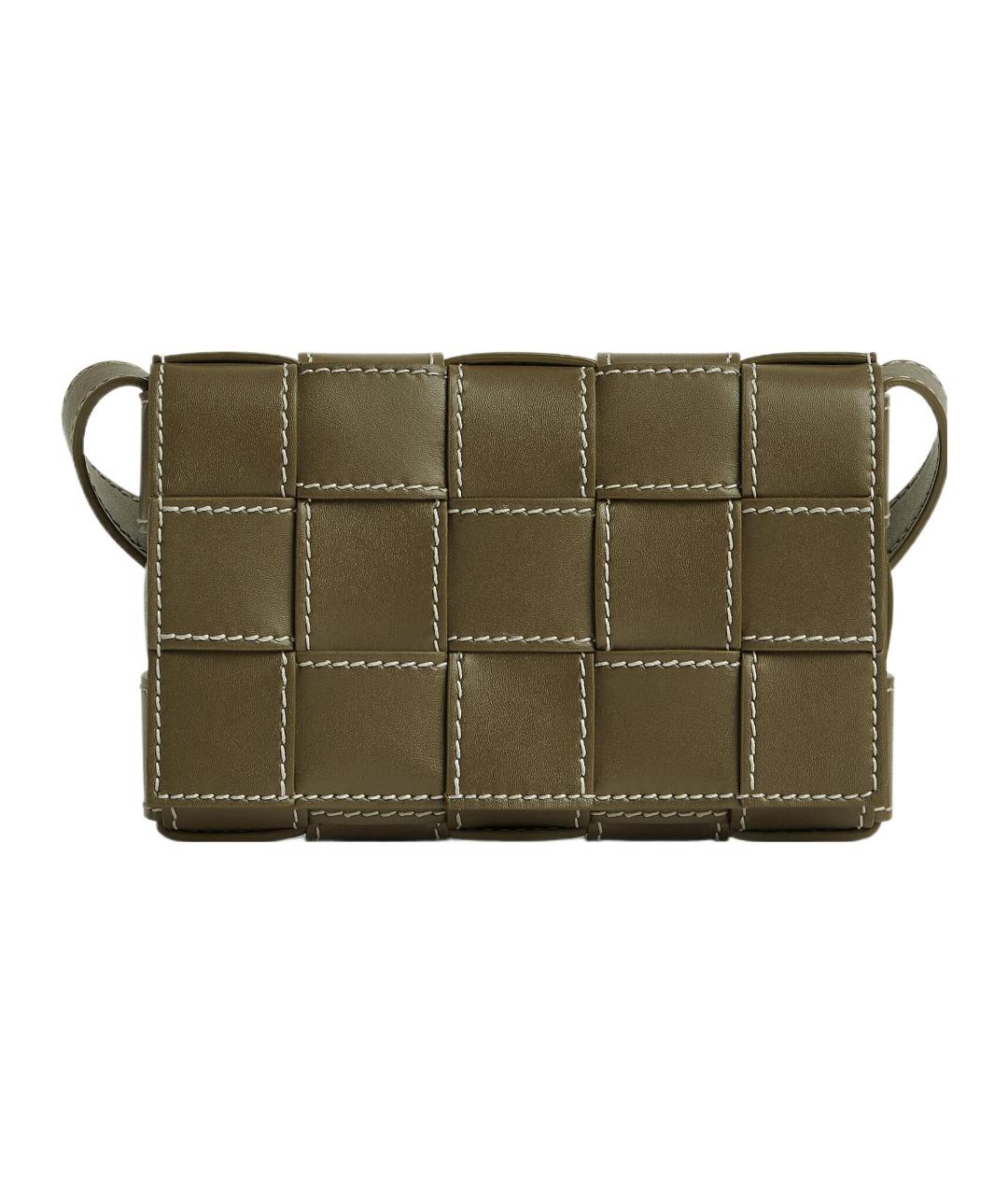 BOTTEGA VENETA Коричневая кожаная сумка на плечо, фото 1
