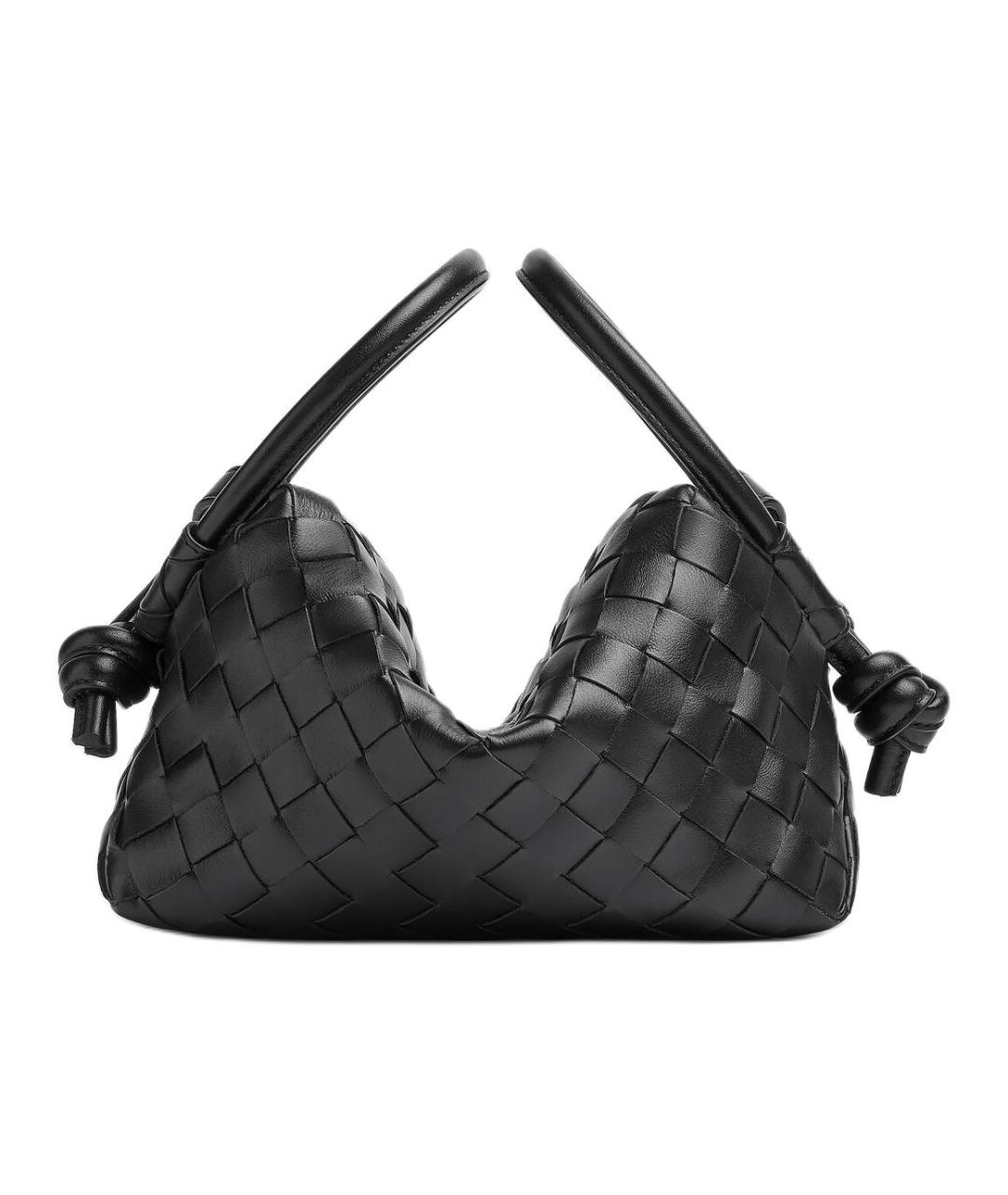 BOTTEGA VENETA Черная кожаная сумка через плечо, фото 1