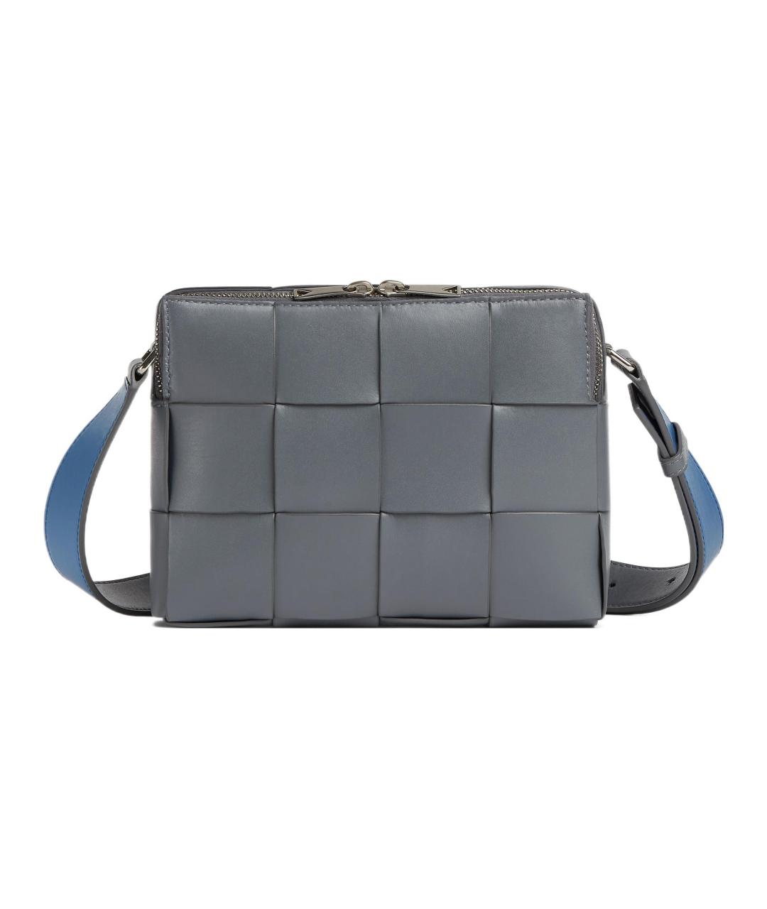 BOTTEGA VENETA Серая кожаная сумка на плечо, фото 1