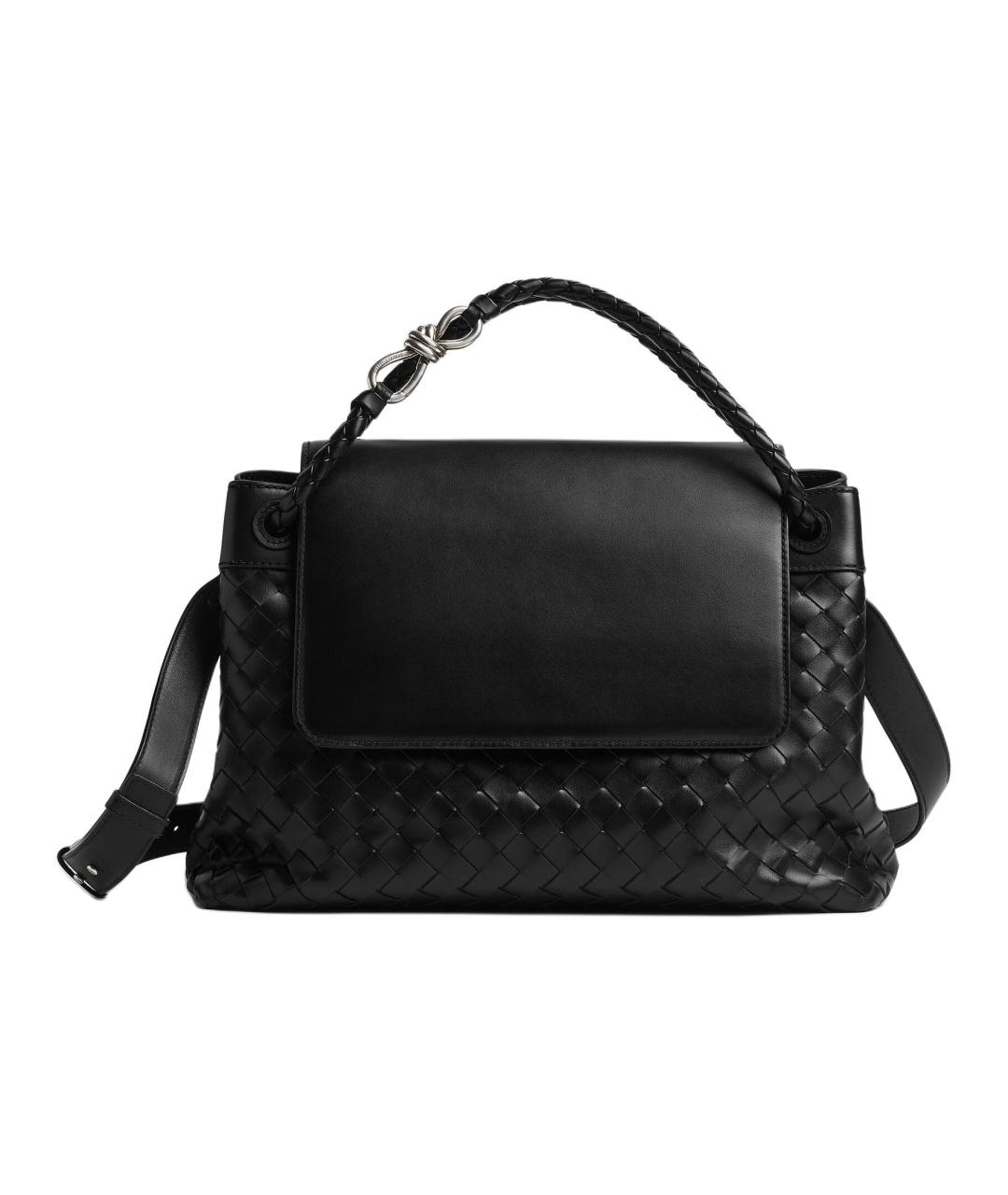 BOTTEGA VENETA Черная кожаная сумка на плечо, фото 2