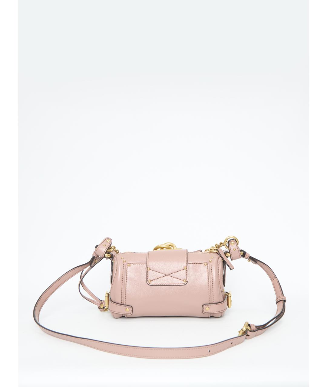 CHLOE Розовая кожаная сумка через плечо, фото 3