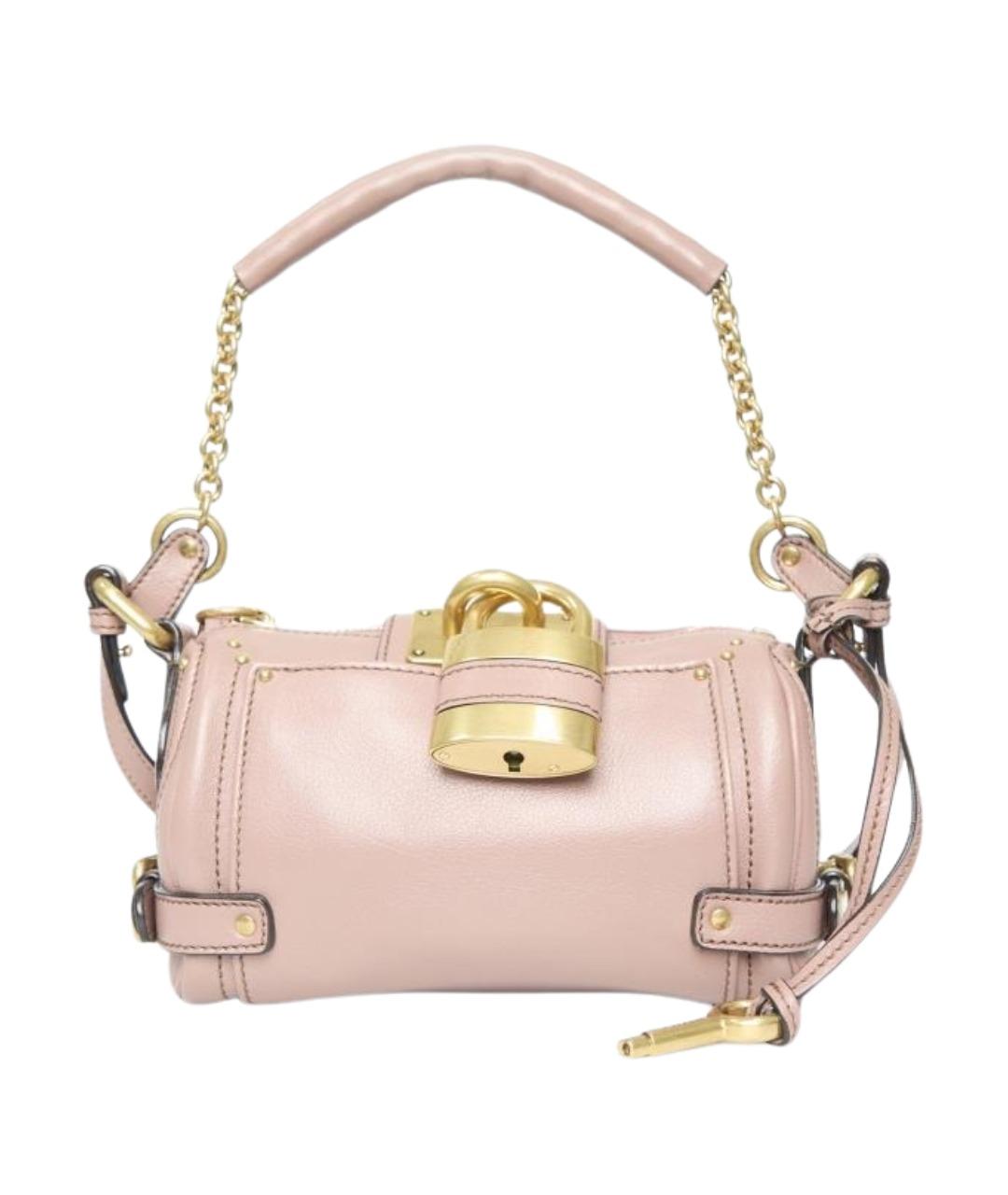 CHLOE Розовая кожаная сумка через плечо, фото 1