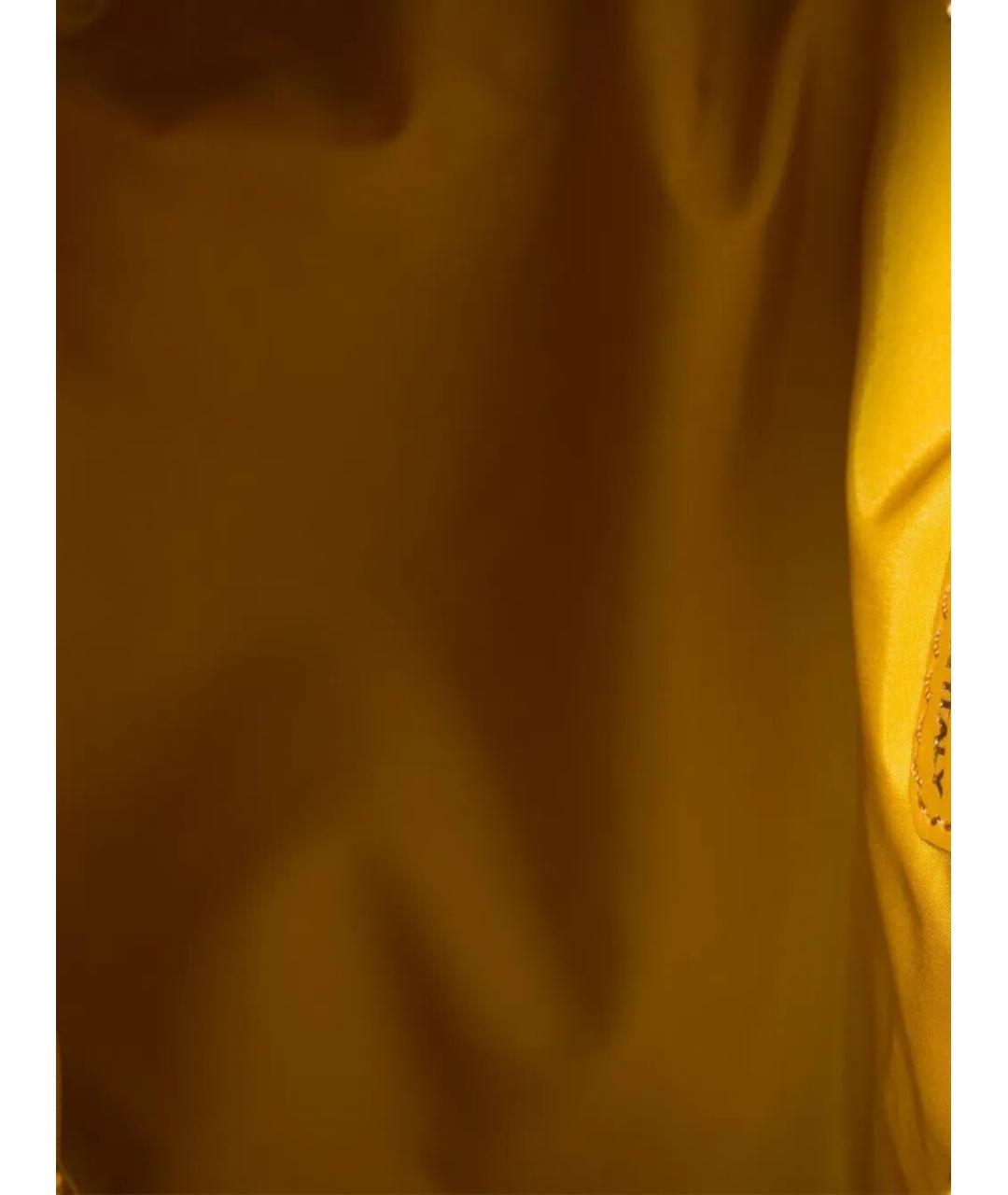 MIU MIU Желтая хлопковая сумка с короткими ручками, фото 5