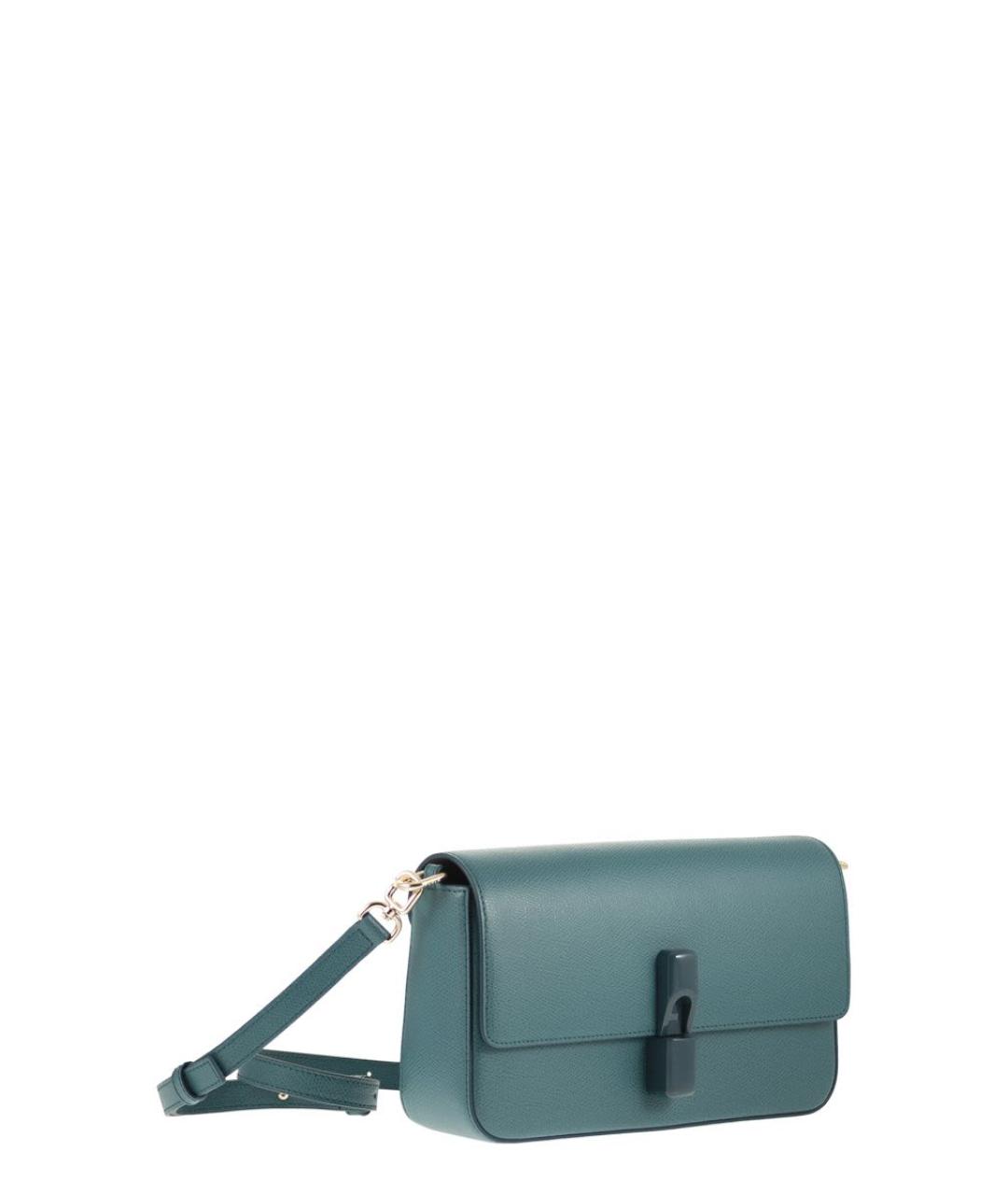 FURLA Зеленая кожаная сумка через плечо, фото 4