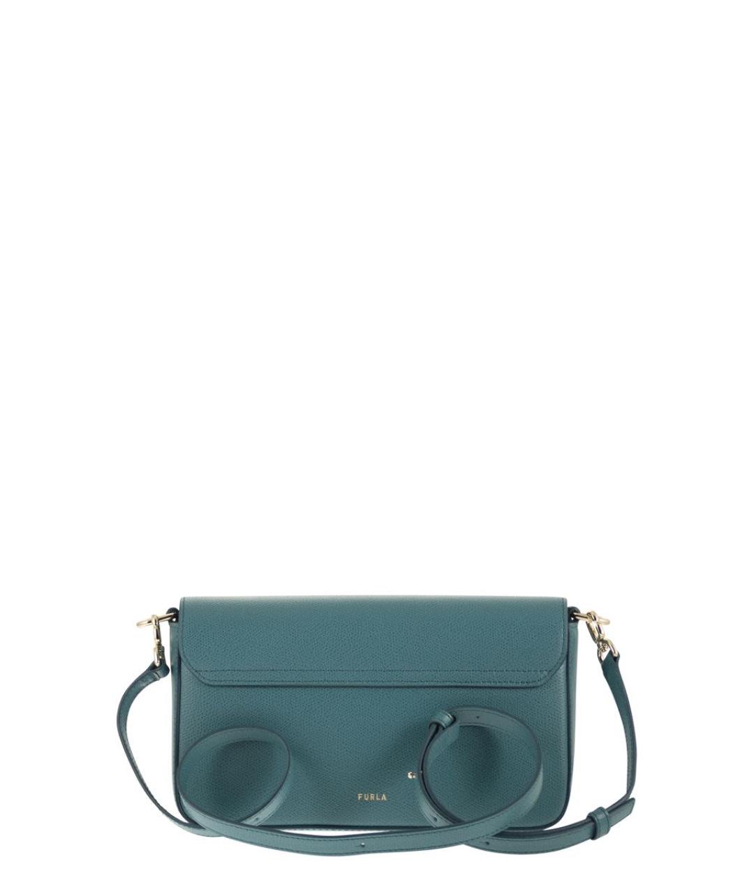 FURLA Зеленая кожаная сумка через плечо, фото 2