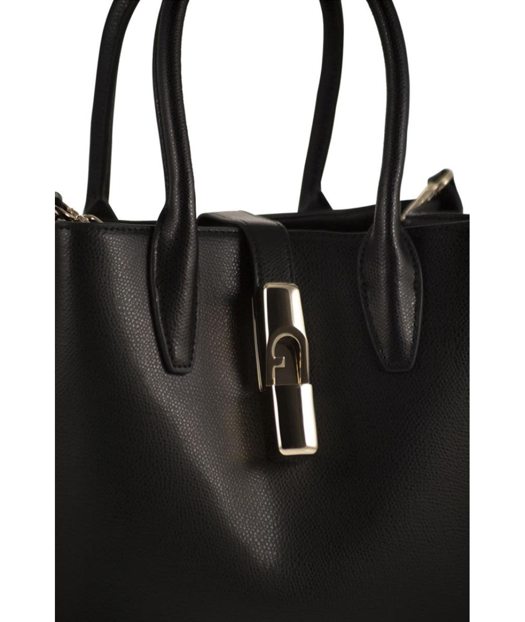 FURLA Черная кожаная сумка через плечо, фото 5