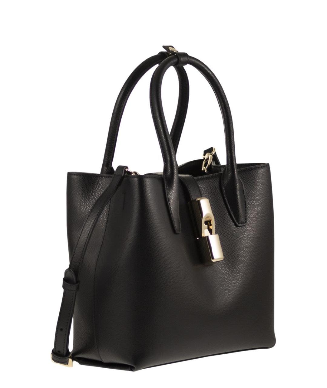 FURLA Черная кожаная сумка через плечо, фото 4