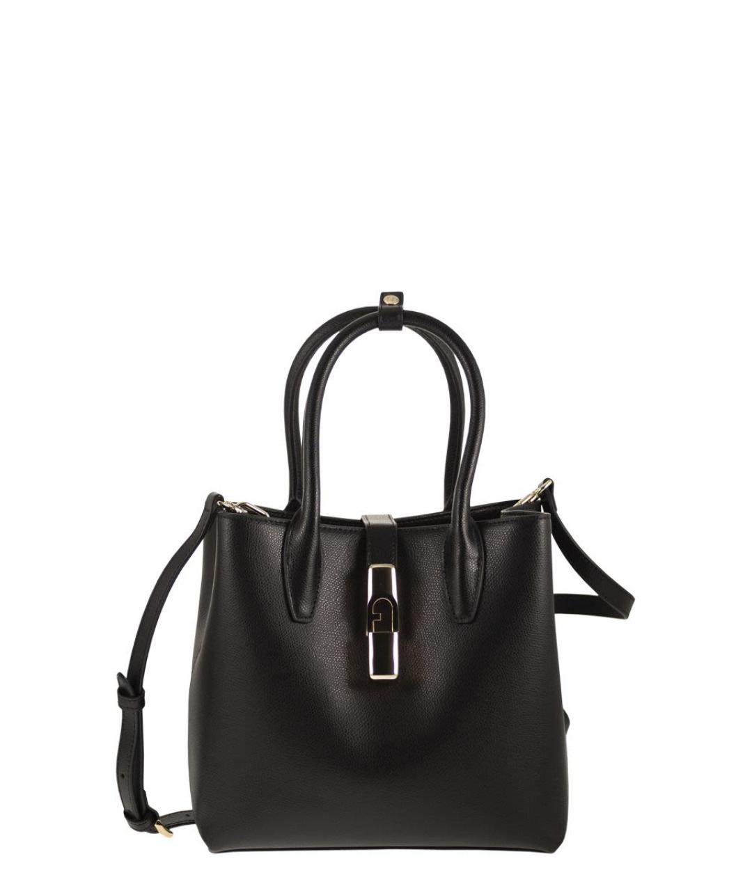 FURLA Черная кожаная сумка через плечо, фото 1