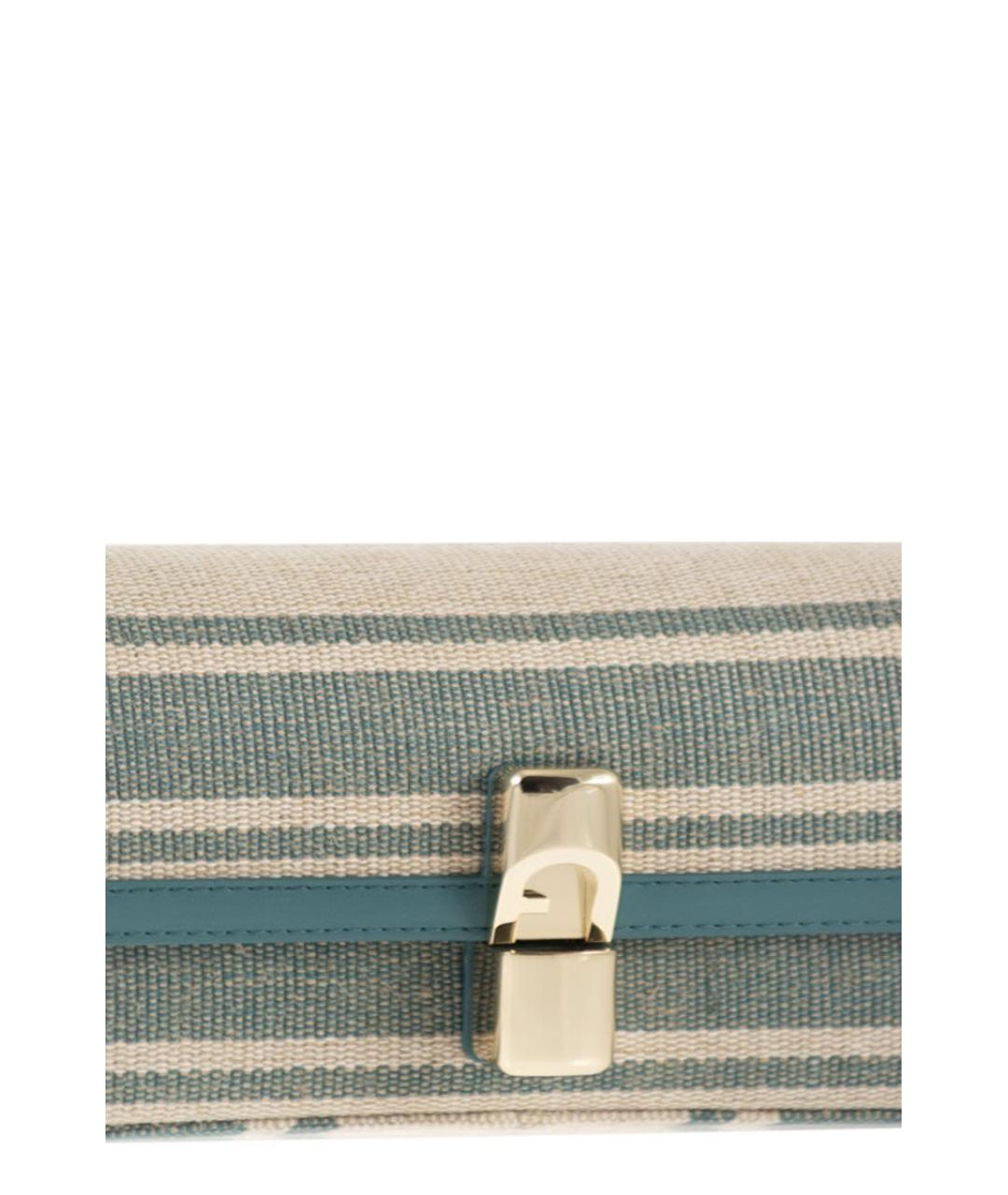 FURLA Зеленая льняная сумка через плечо, фото 5