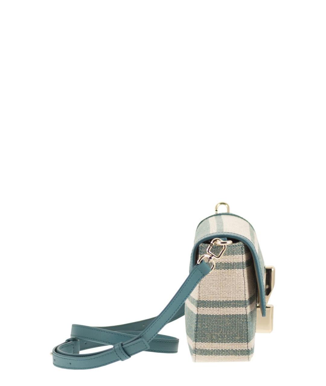 FURLA Зеленая льняная сумка через плечо, фото 3
