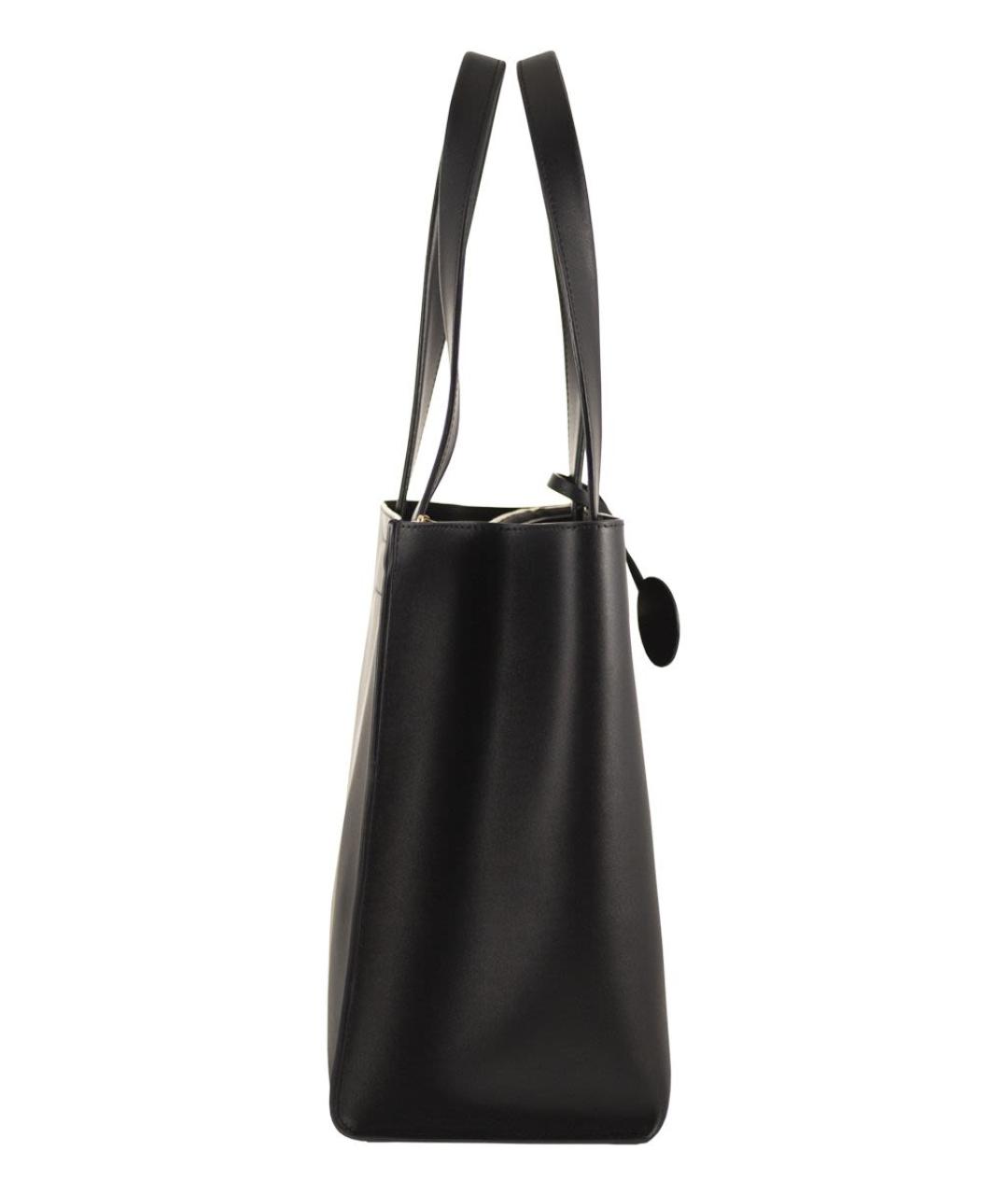 FURLA Черная кожаная сумка тоут, фото 3