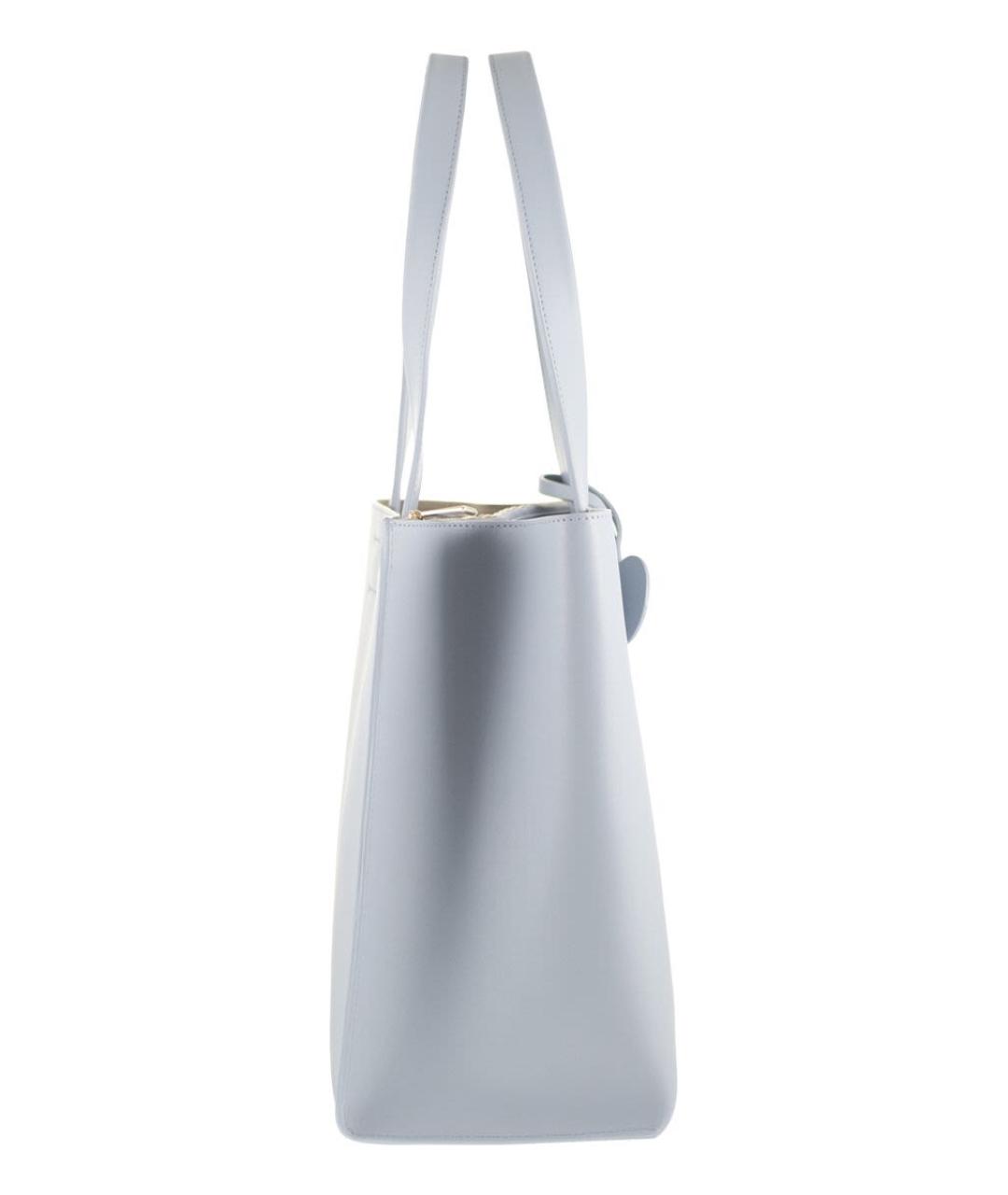 FURLA Голубая кожаная сумка тоут, фото 3