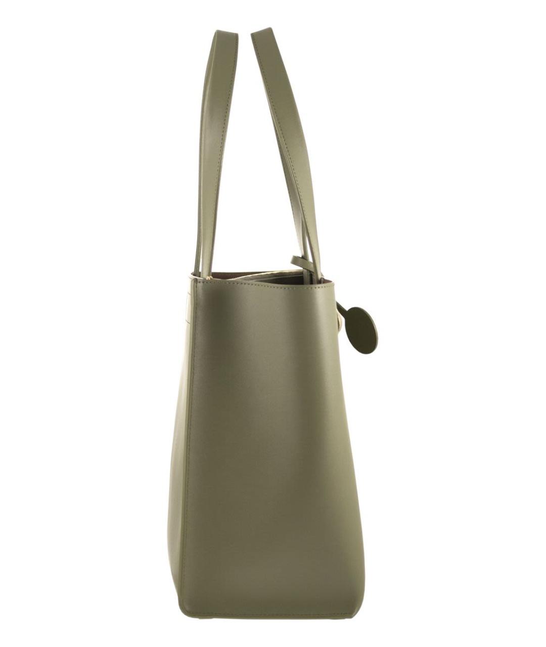 FURLA Зеленая кожаная сумка тоут, фото 3