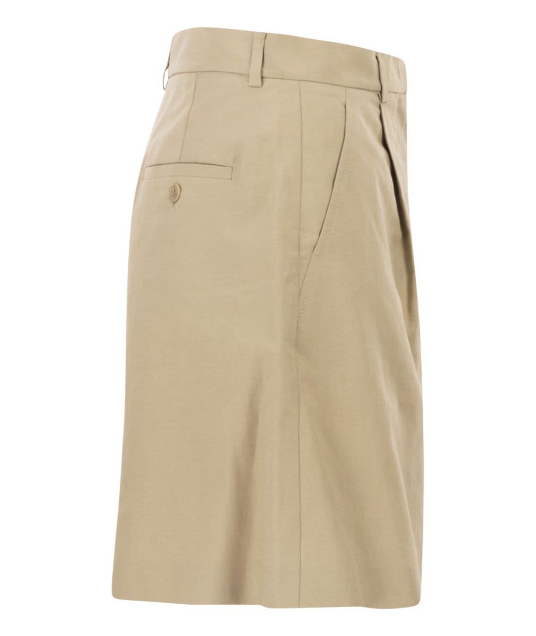 WEEKEND MAX MARA Бежевые хлопковые шорты, фото 3