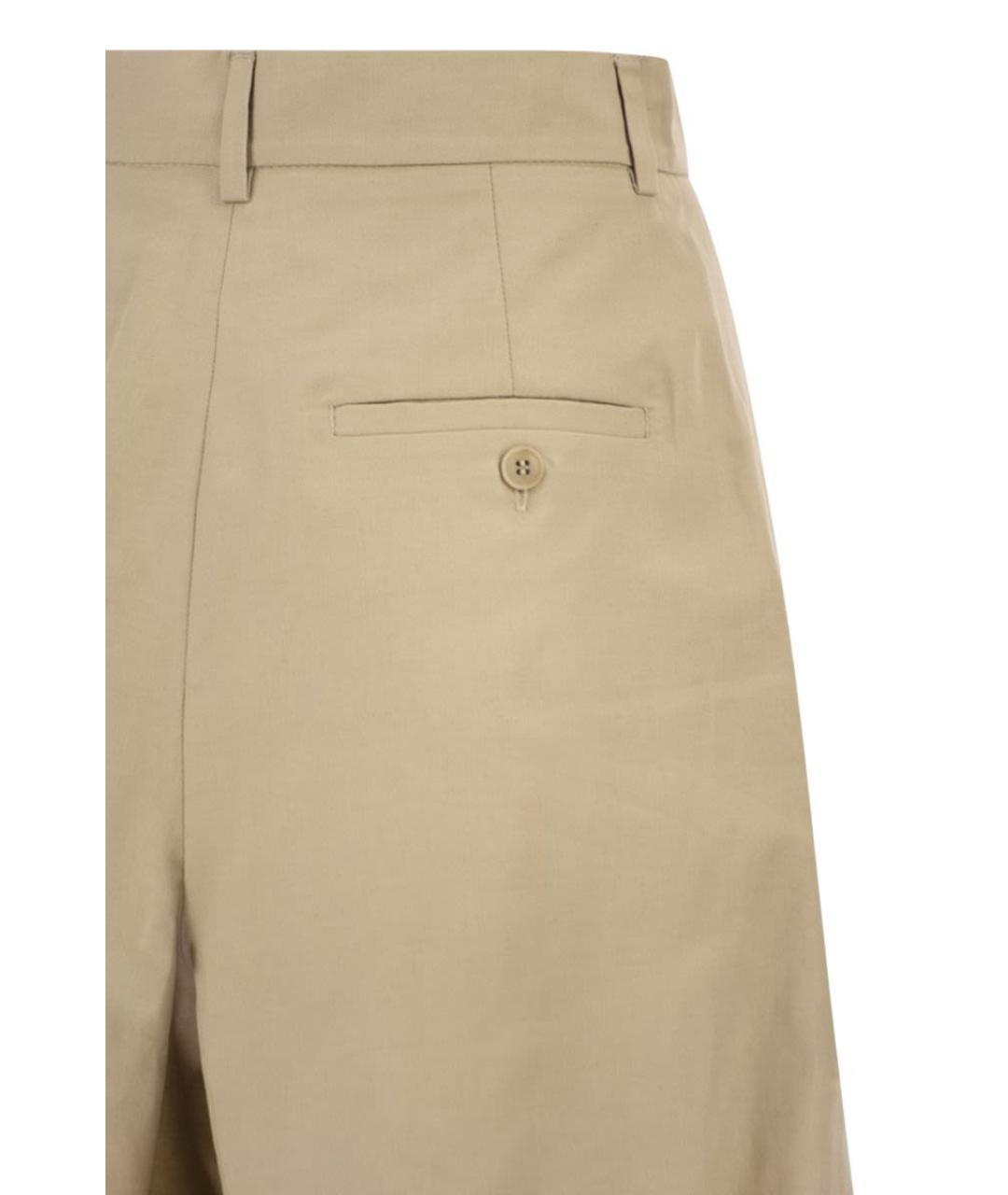 WEEKEND MAX MARA Бежевые хлопковые шорты, фото 4