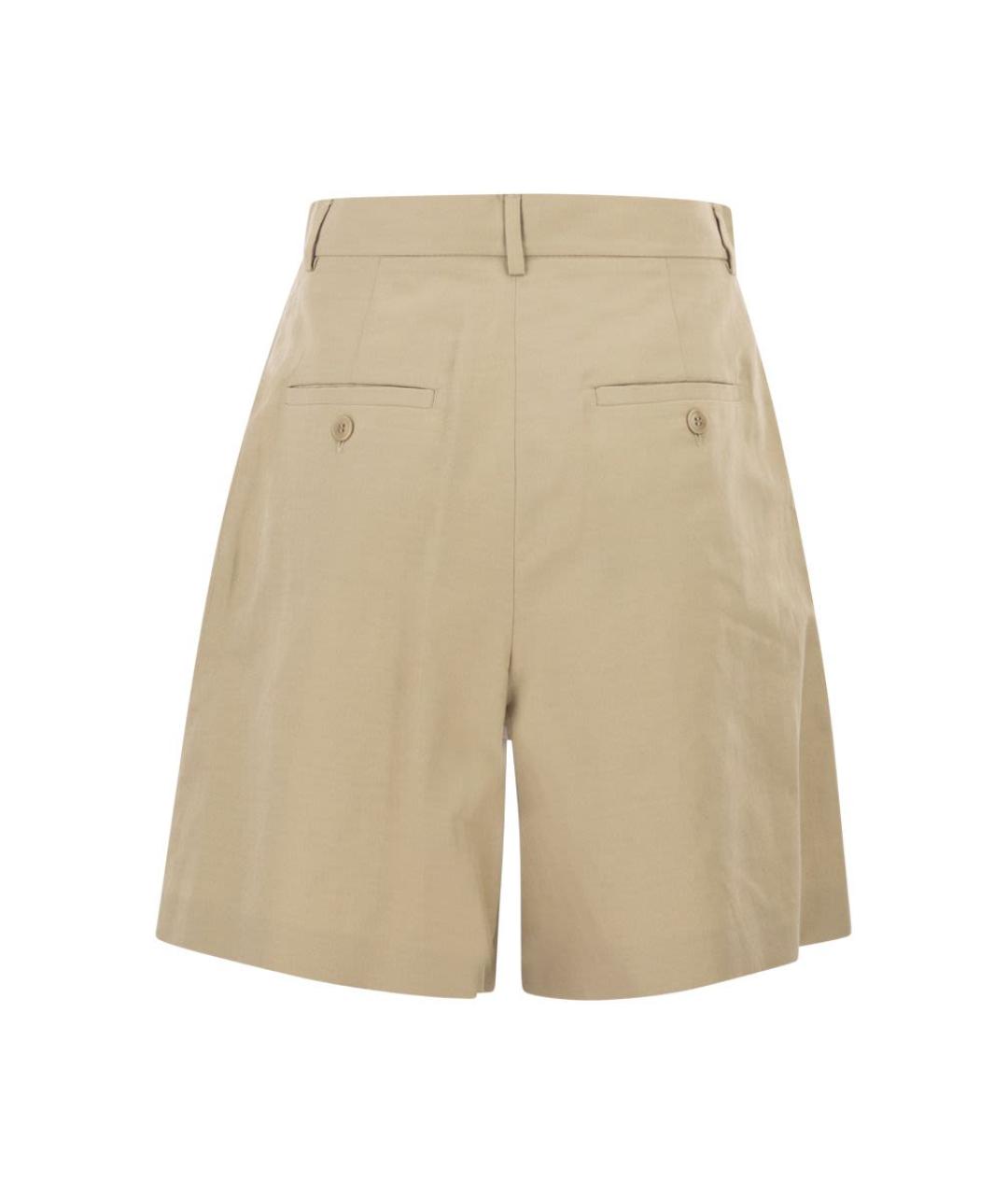 WEEKEND MAX MARA Бежевые хлопковые шорты, фото 2