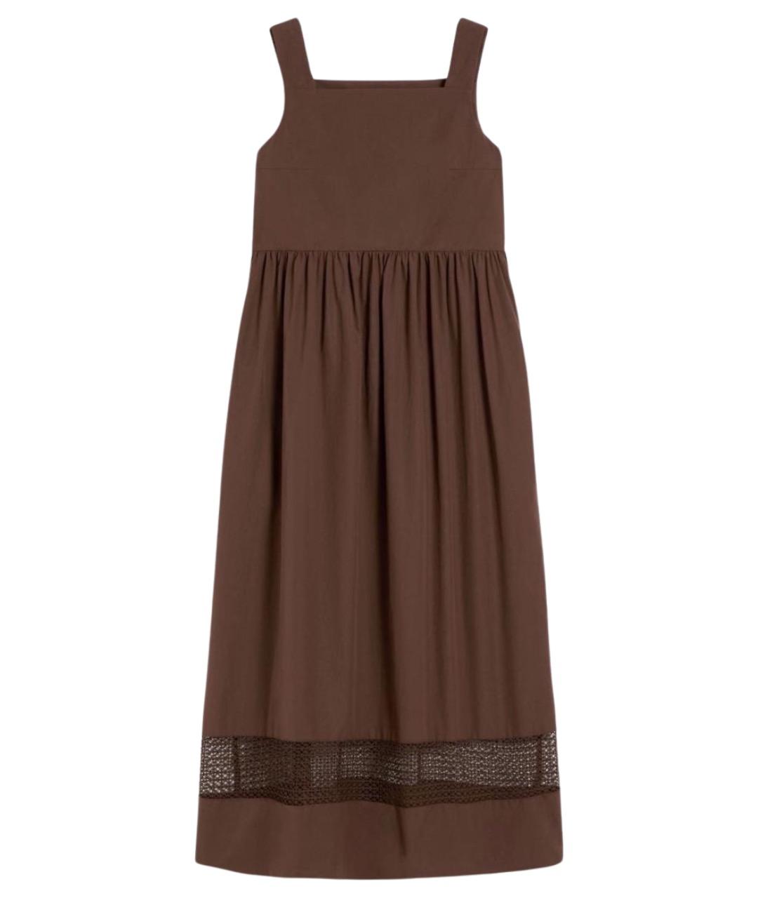 WEEKEND MAX MARA Коричневое хлопковое повседневное платье, фото 1
