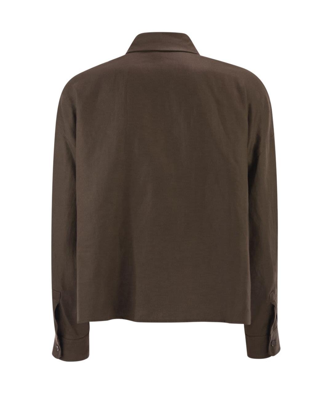 WEEKEND MAX MARA Коричневая льняная куртка, фото 2