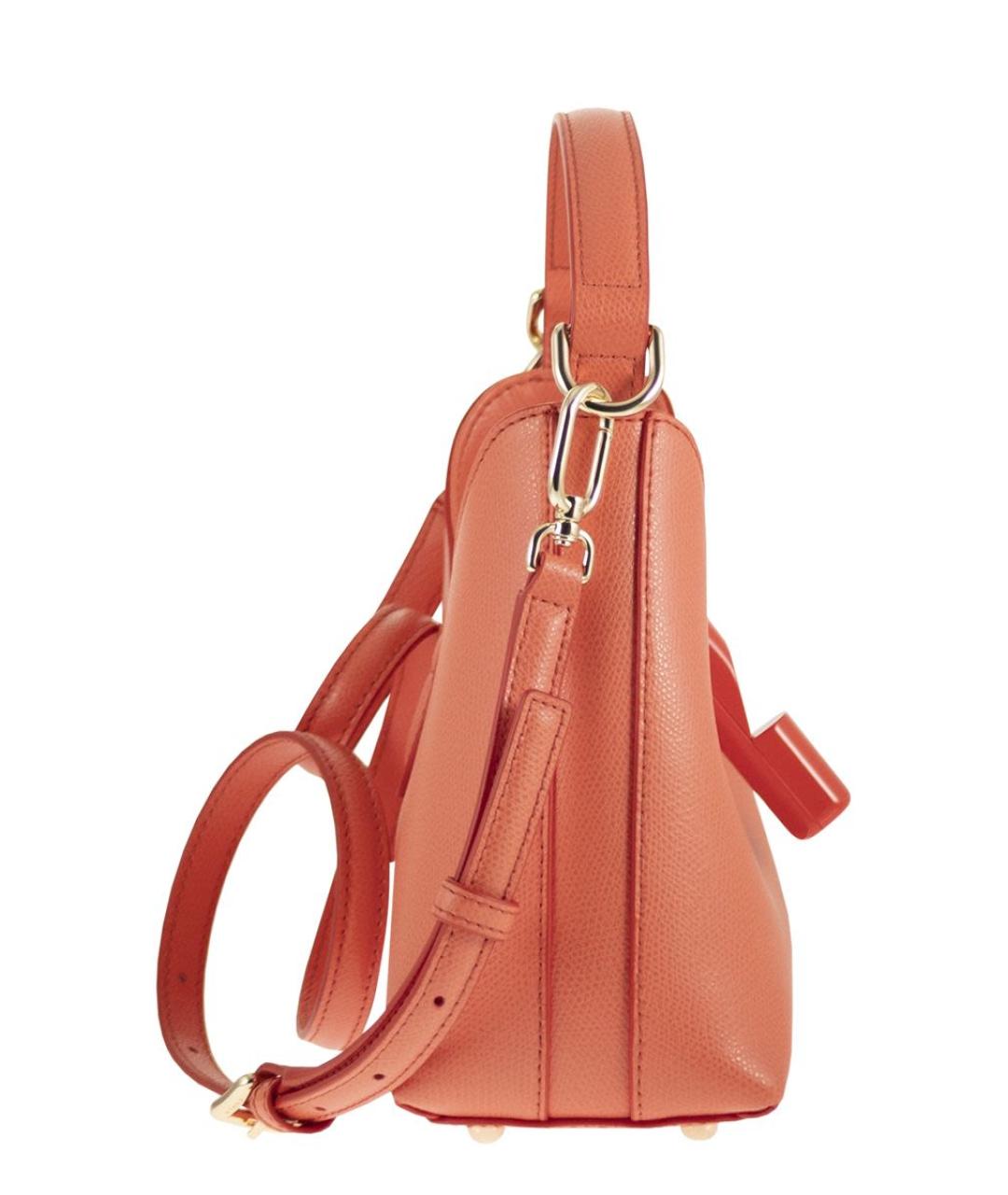FURLA Оранжевая кожаная сумка через плечо, фото 3