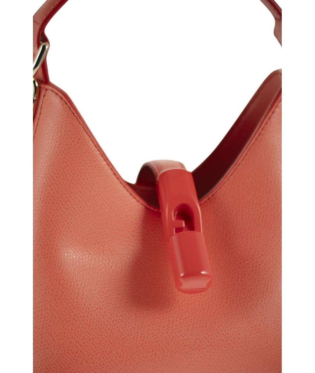 FURLA Оранжевая кожаная сумка через плечо, фото 5