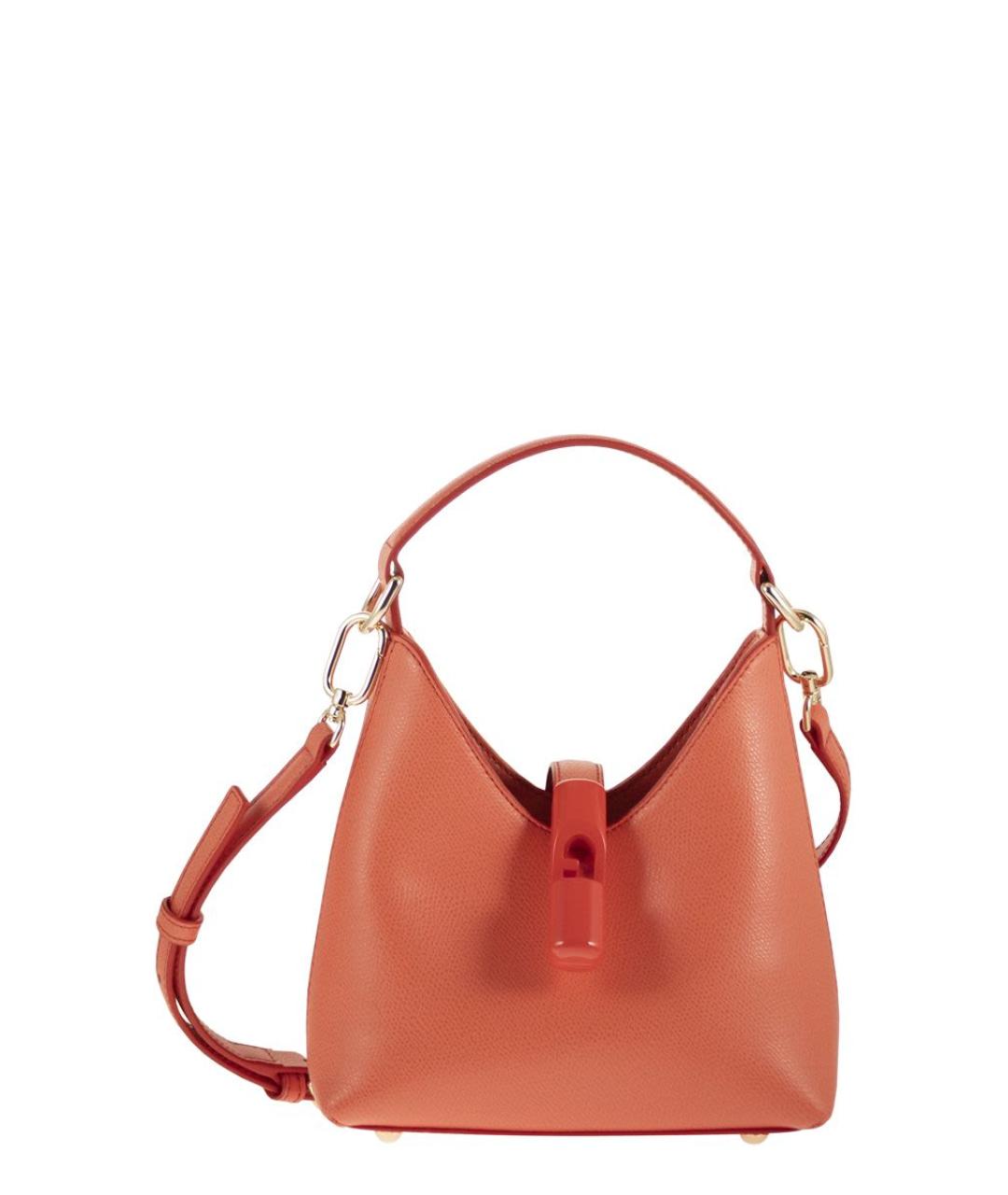 FURLA Оранжевая кожаная сумка через плечо, фото 1