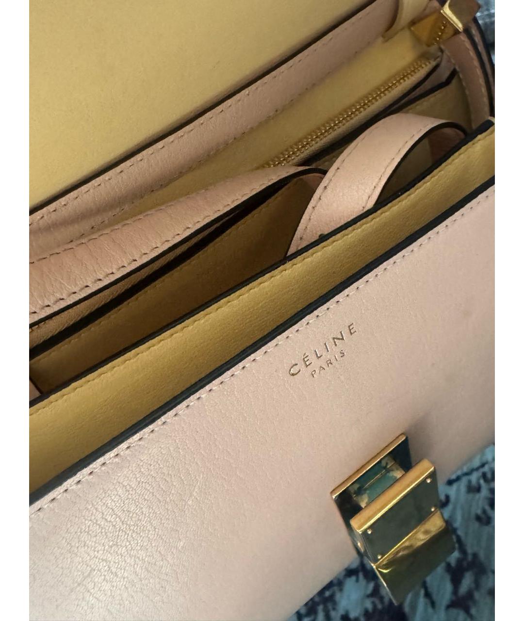 CELINE Розовая кожаная сумка через плечо, фото 4