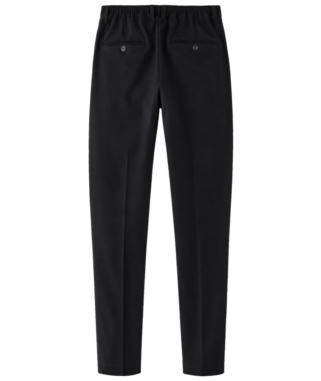 DOLCE&GABBANA Черные шерстяные повседневные брюки, фото 2