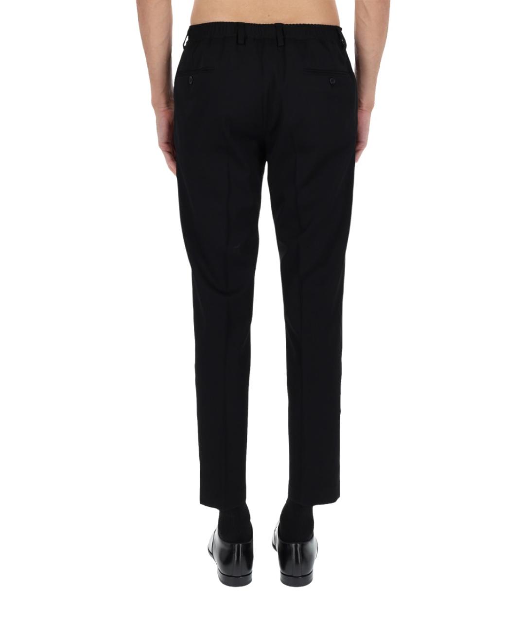 DOLCE&GABBANA Черные шерстяные повседневные брюки, фото 5