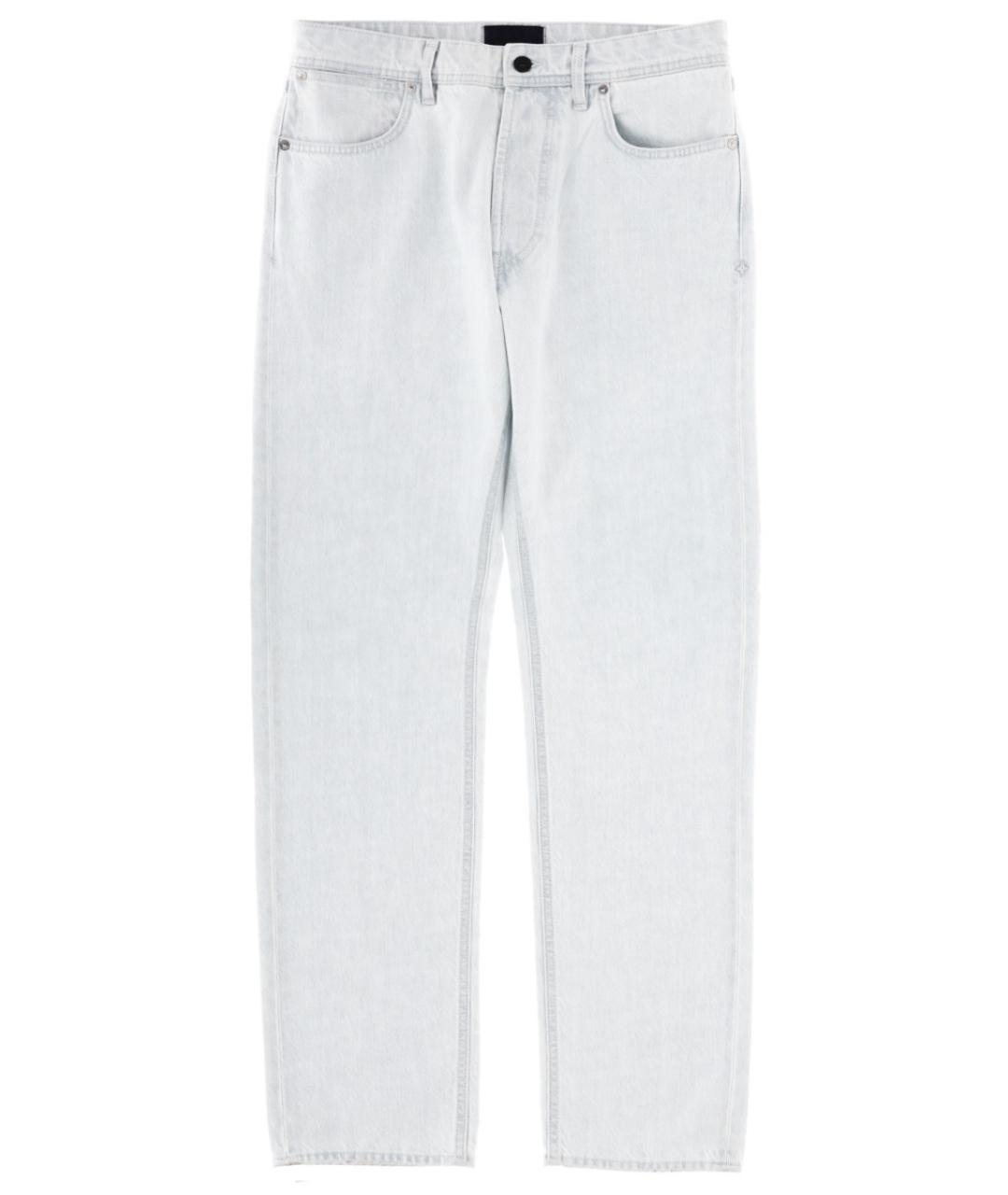 STONE ISLAND Голубые хлопковые прямые джинсы, фото 1