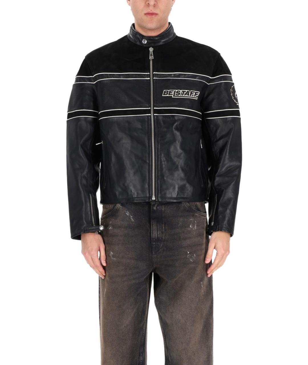 BELSTAFF Черная кожаная куртка, фото 5