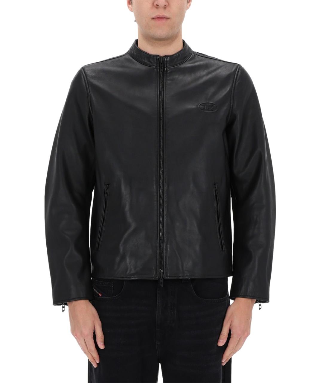 DIESEL Черная кожаная куртка, фото 3
