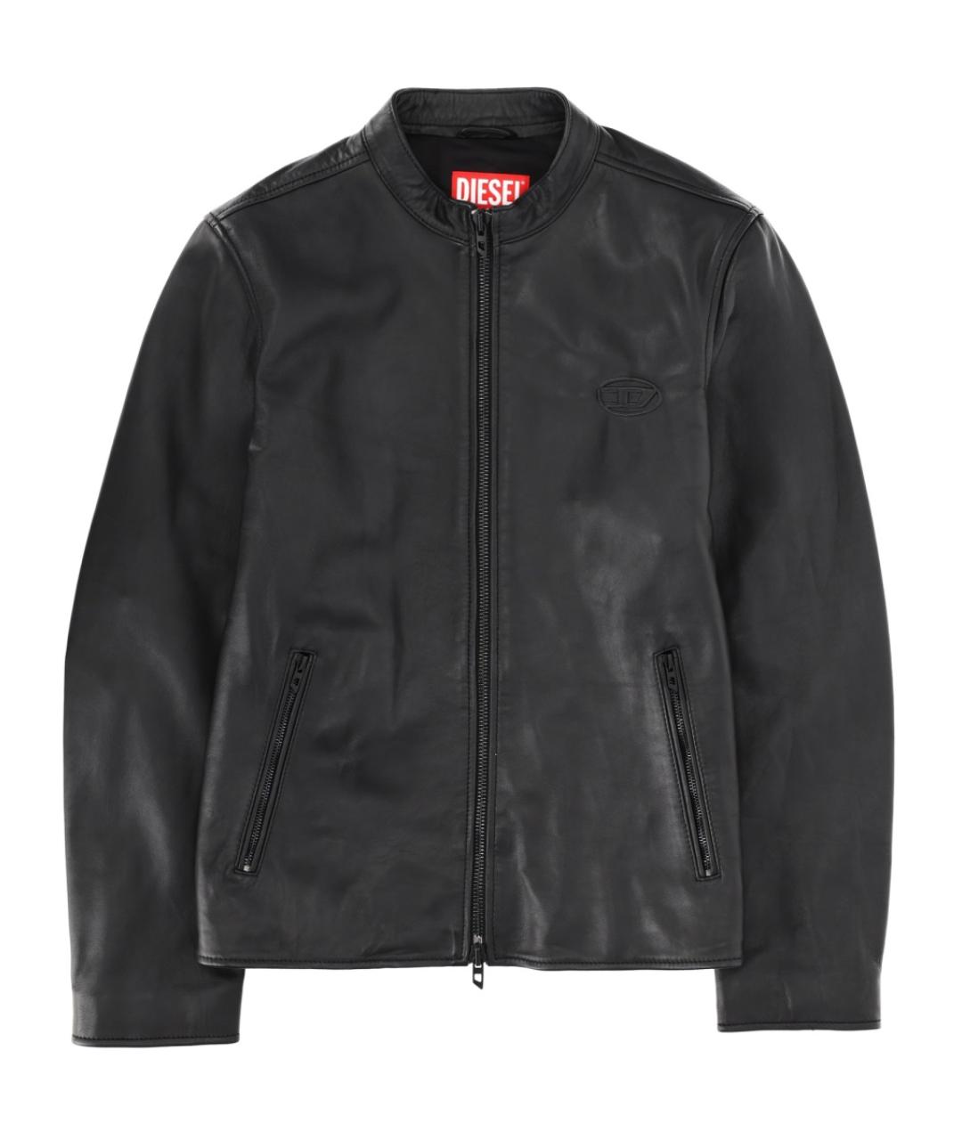 DIESEL Черная кожаная куртка, фото 1