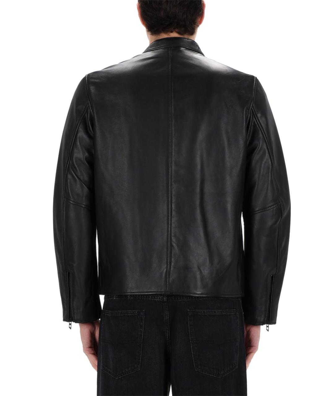 DIESEL Черная кожаная куртка, фото 4