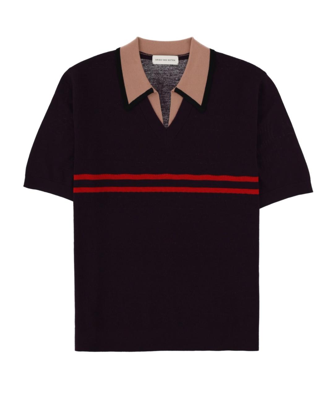 DRIES VAN NOTEN Фиолетовое поло с коротким рукавом, фото 1