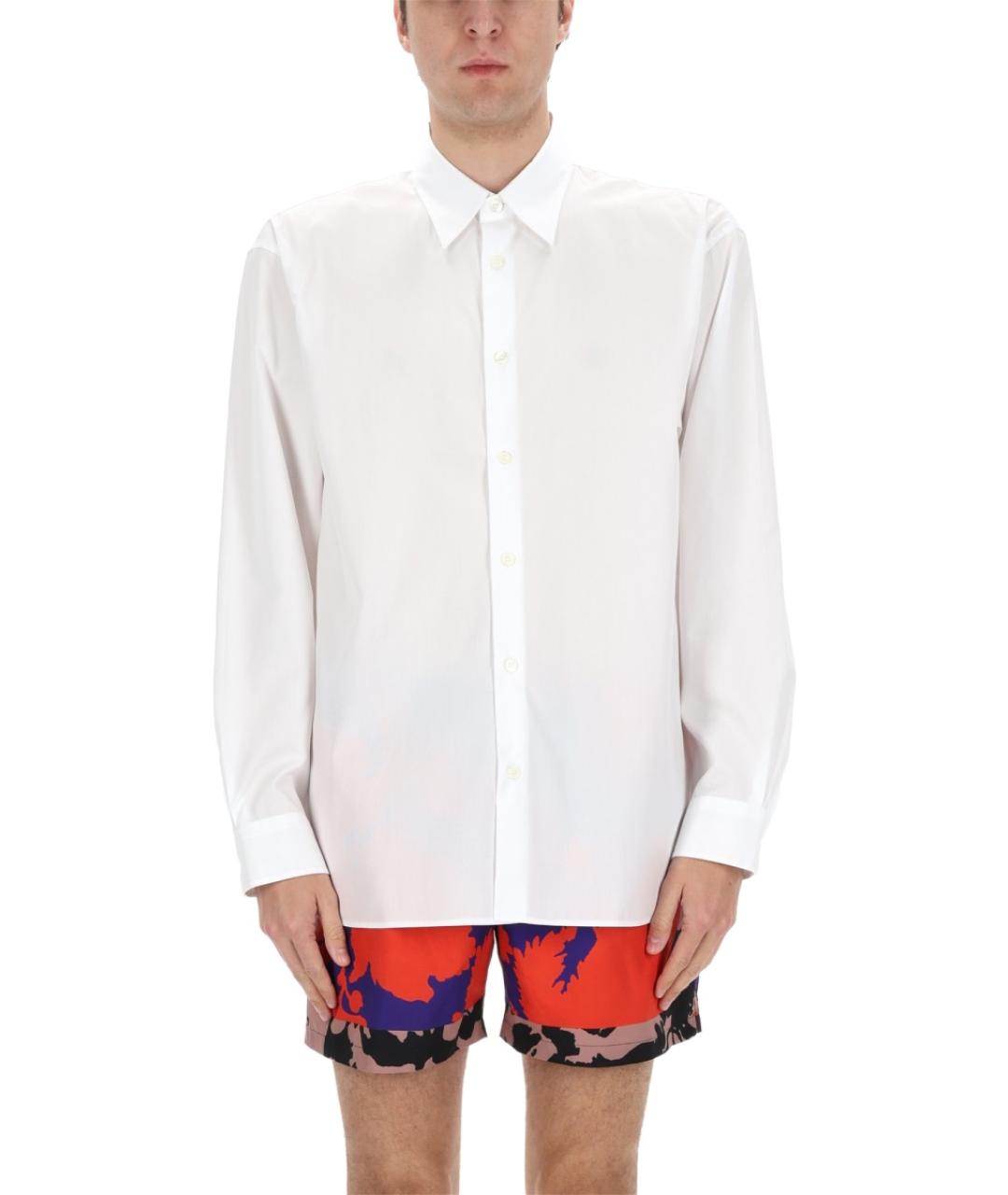 DRIES VAN NOTEN Белая хлопковая классическая рубашка, фото 3