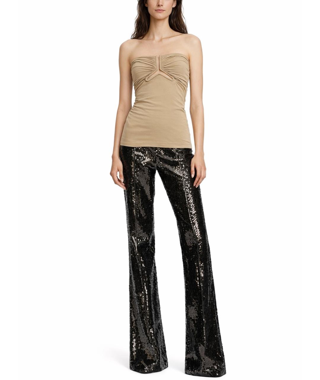 RICK OWENS Бежевая полиамидовая футболка, фото 2