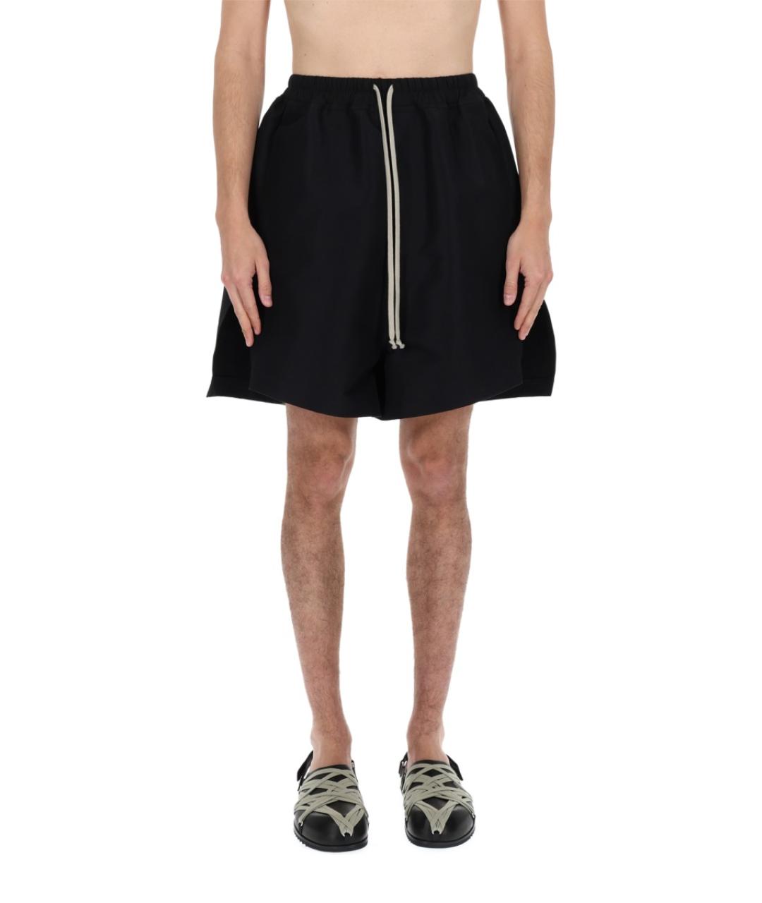 RICK OWENS Черные хлопковые шорты, фото 3