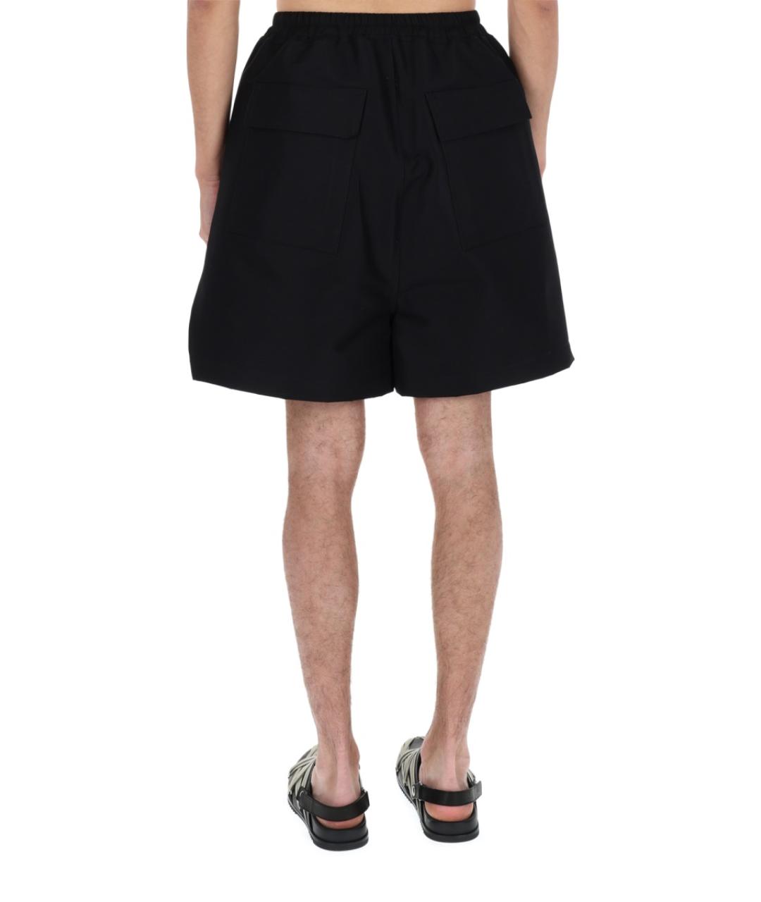 RICK OWENS Черные хлопковые шорты, фото 5