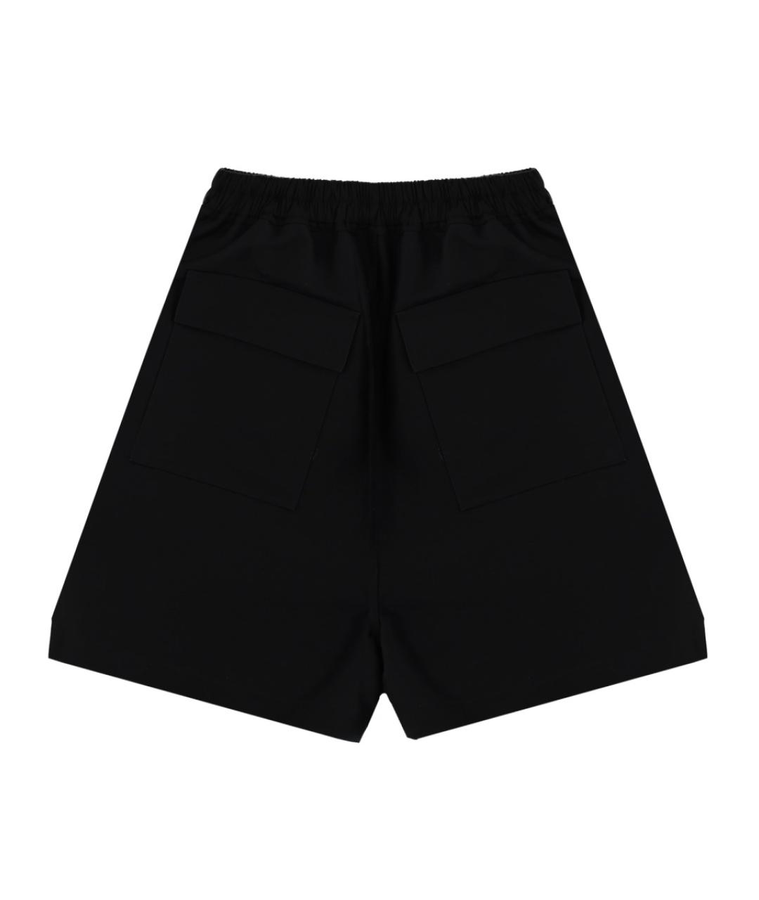 RICK OWENS Черные хлопковые шорты, фото 2