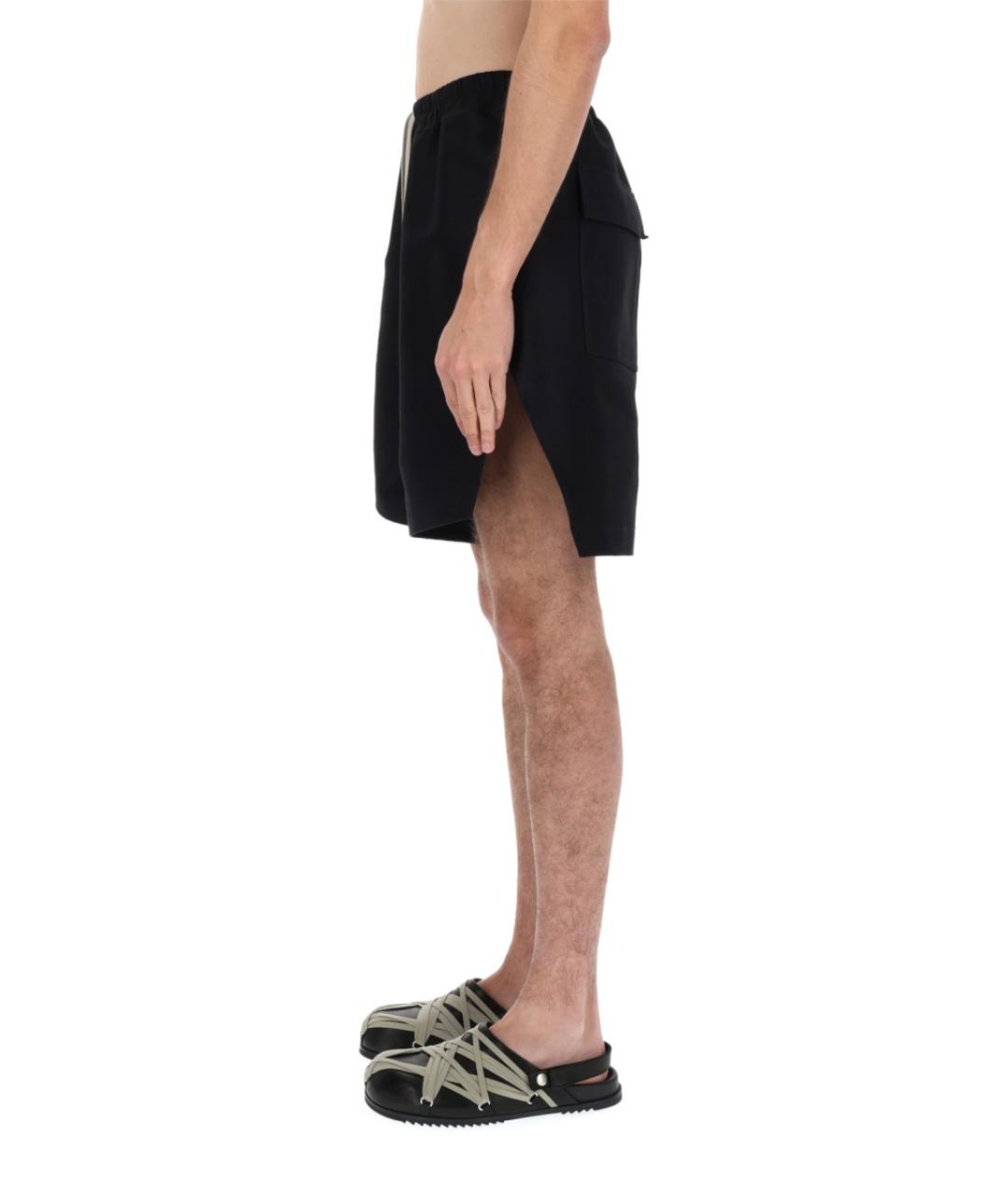RICK OWENS Черные хлопковые шорты, фото 4