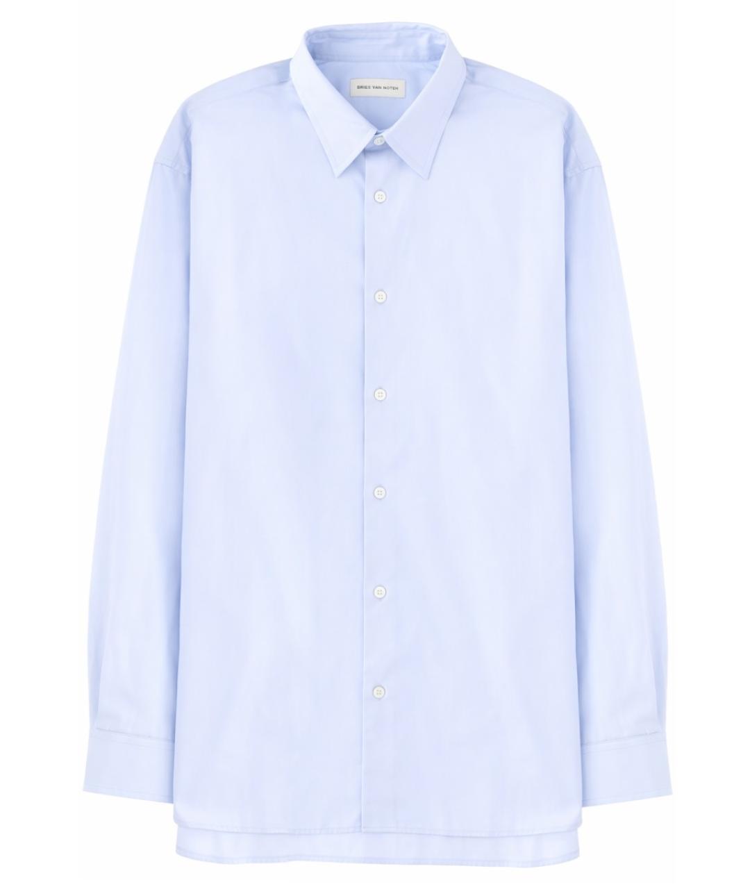 DRIES VAN NOTEN Голубая хлопковая кэжуал рубашка, фото 1
