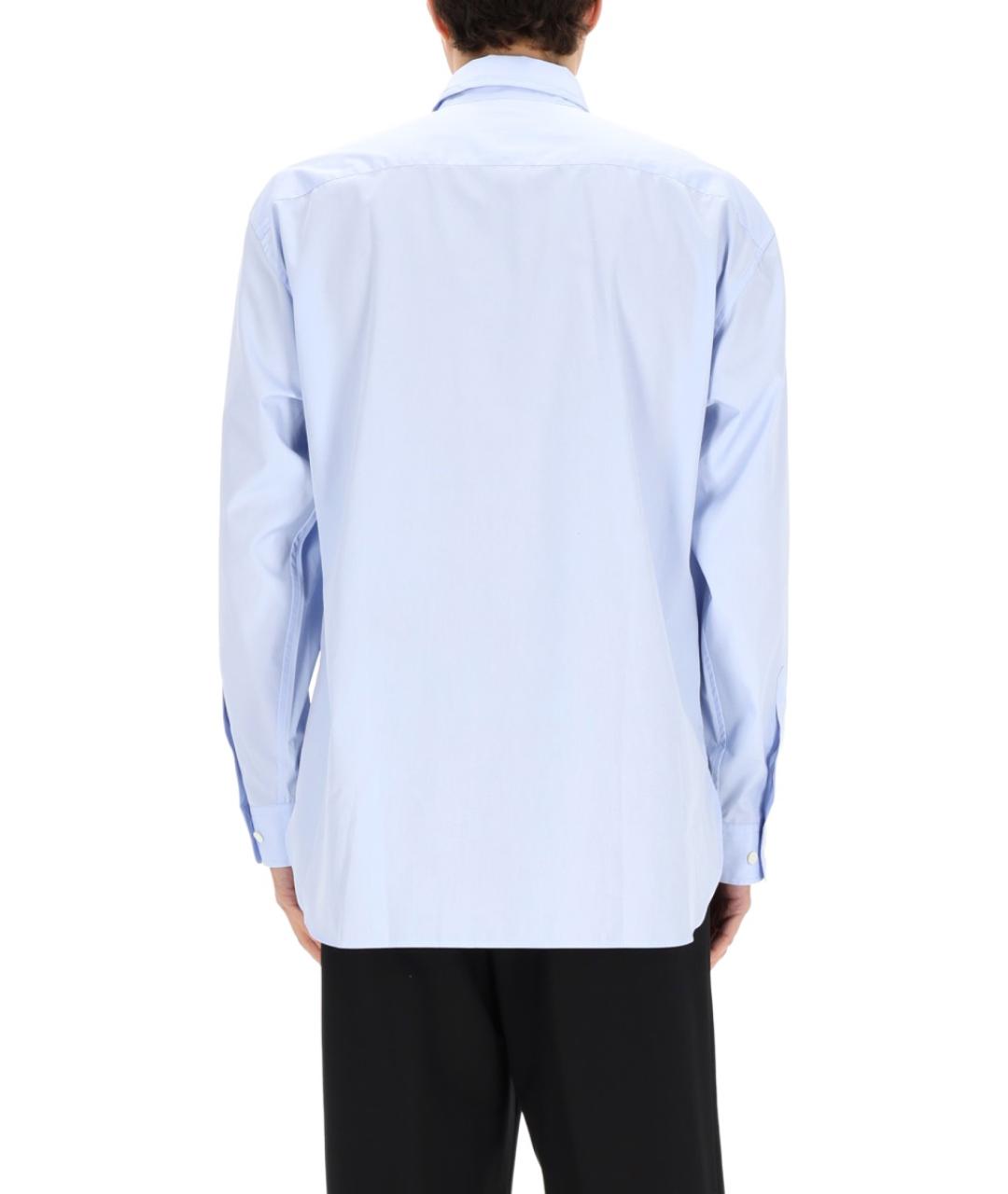 DRIES VAN NOTEN Голубая хлопковая кэжуал рубашка, фото 5