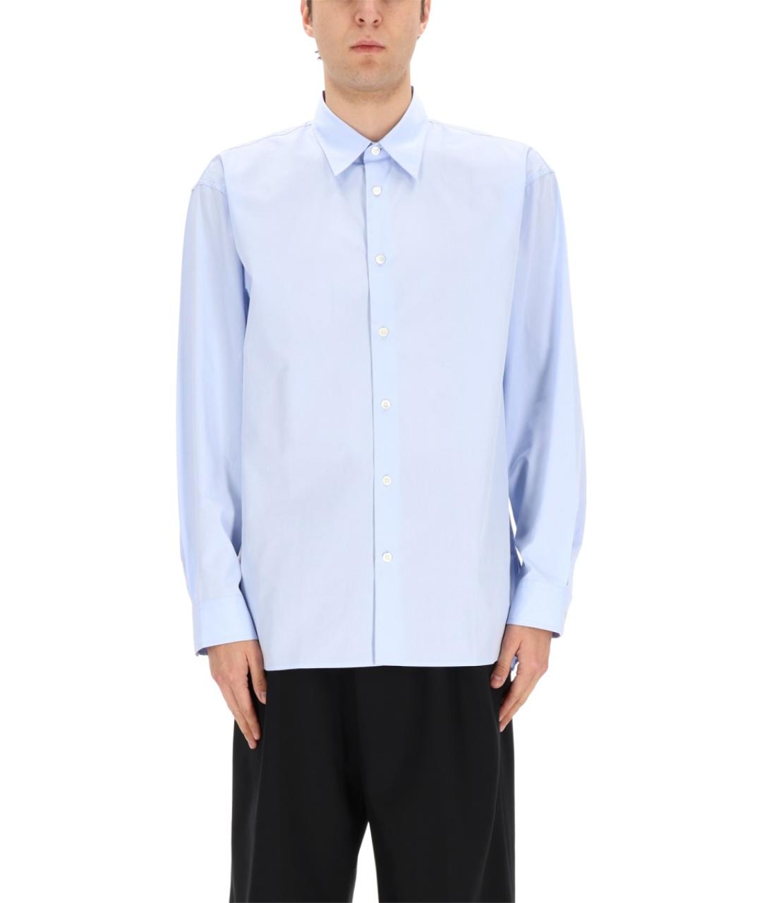 DRIES VAN NOTEN Голубая хлопковая кэжуал рубашка, фото 3