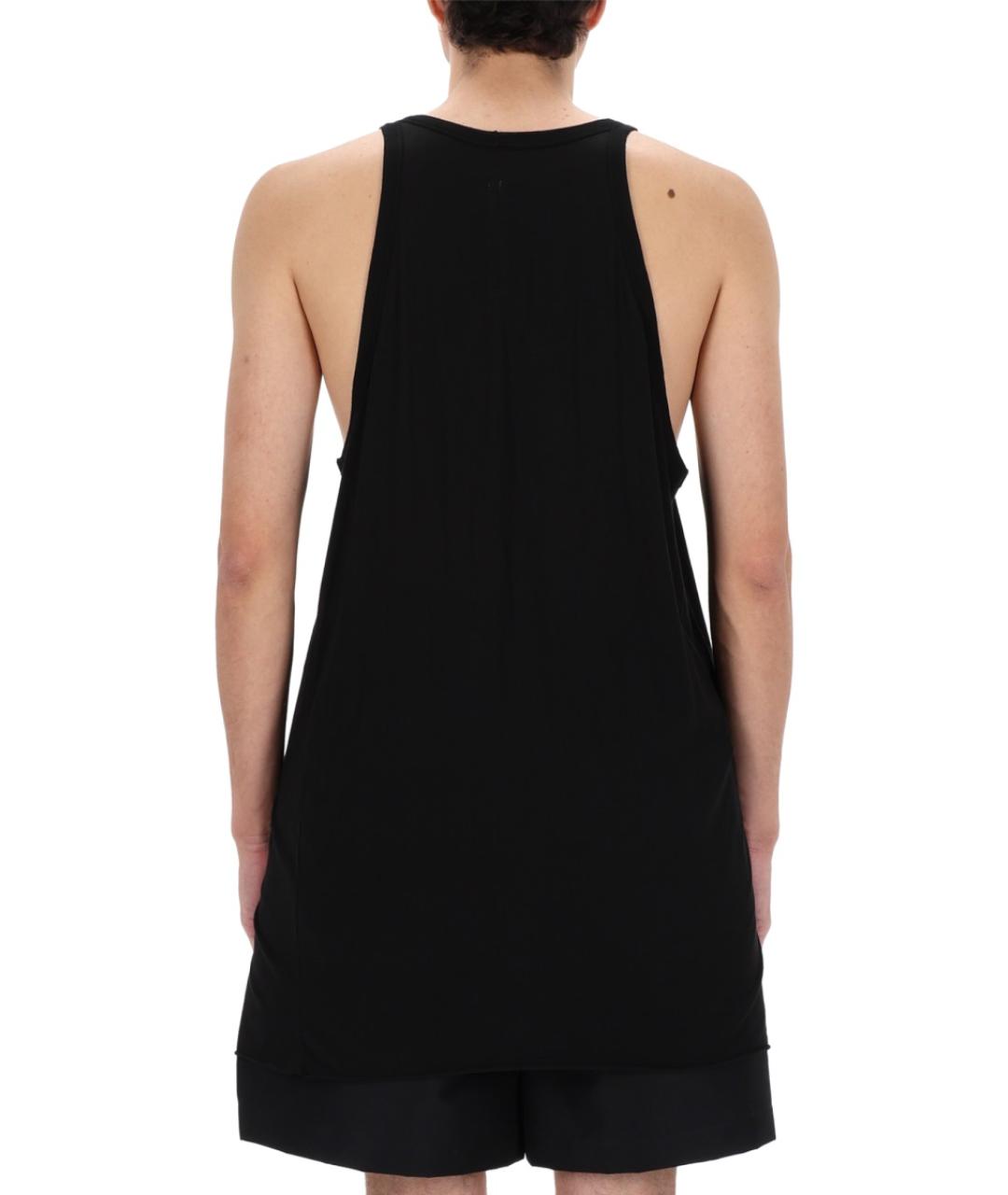 RICK OWENS Черная хлопковая майка, фото 4