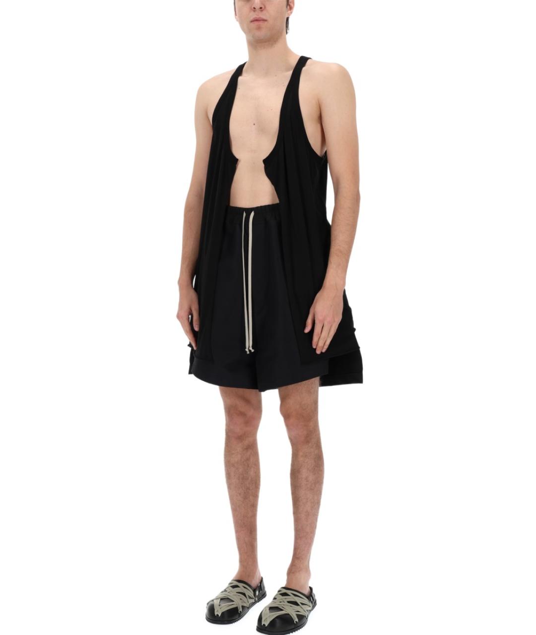 RICK OWENS Черная хлопковая майка, фото 3