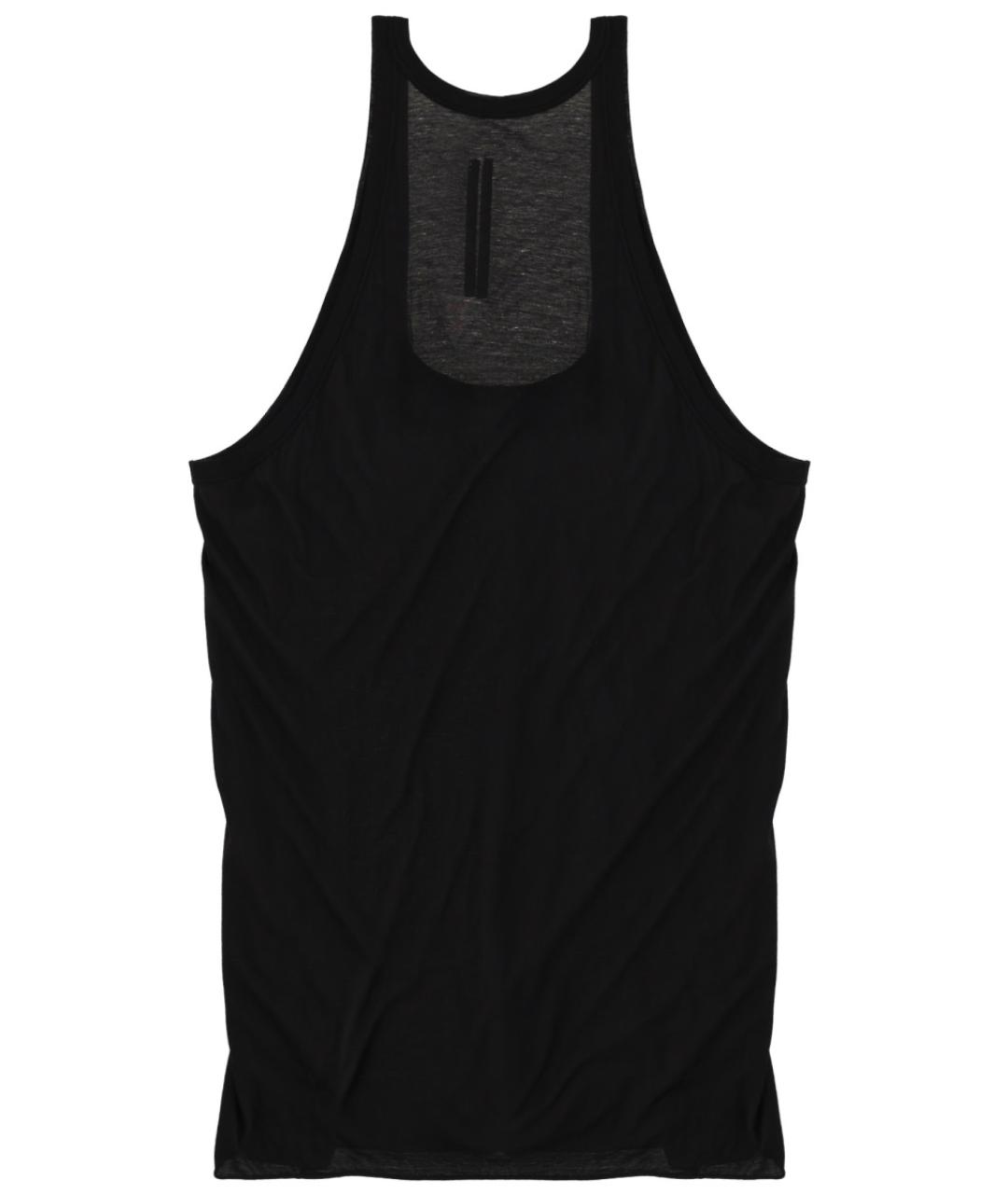 RICK OWENS Черная хлопковая майка, фото 2
