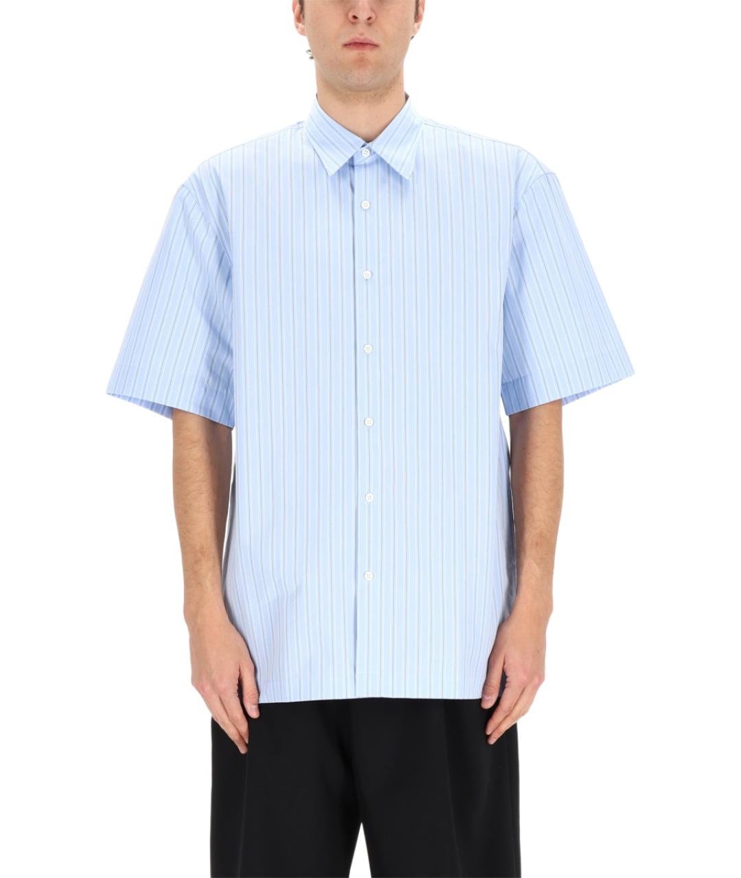 DRIES VAN NOTEN Голубая хлопковая кэжуал рубашка, фото 3