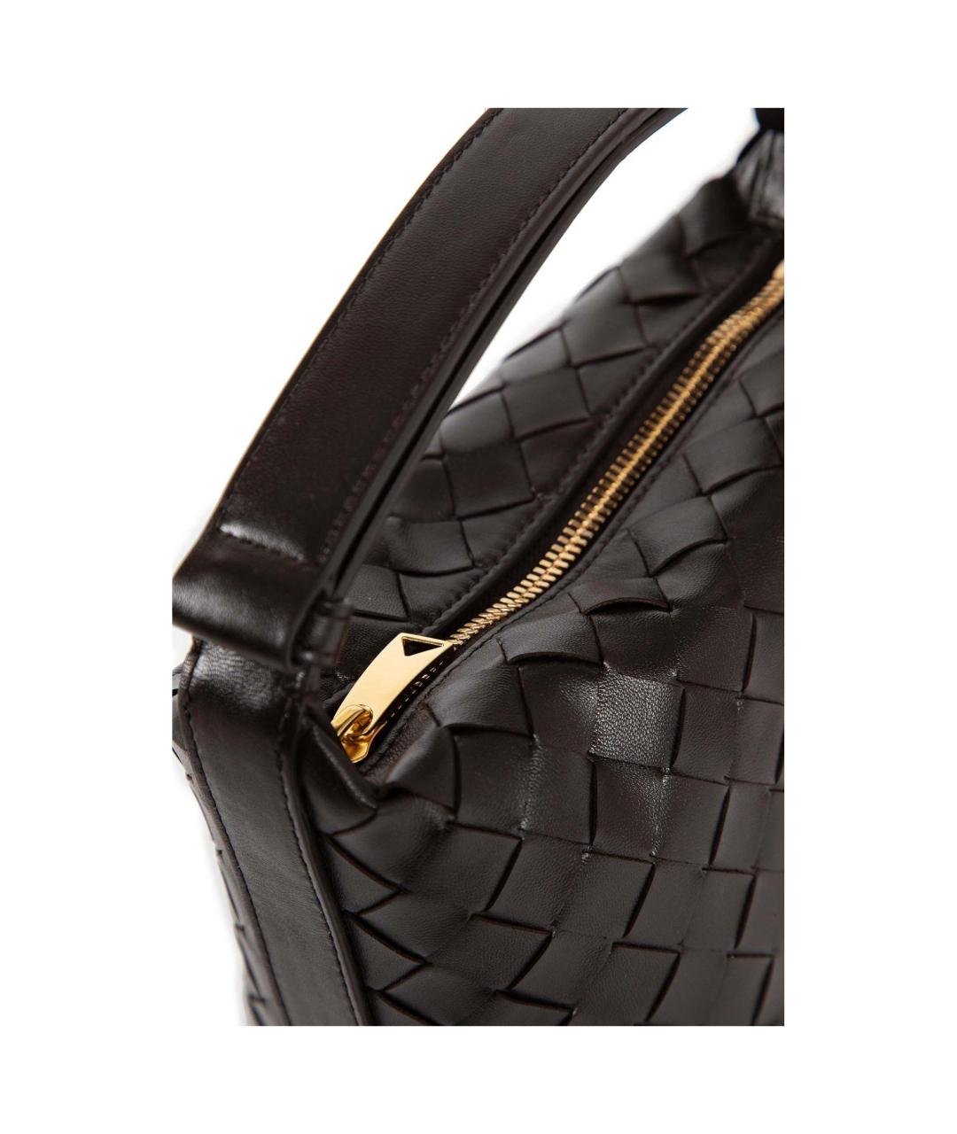 BOTTEGA VENETA Коричневая кожаная сумка через плечо, фото 4