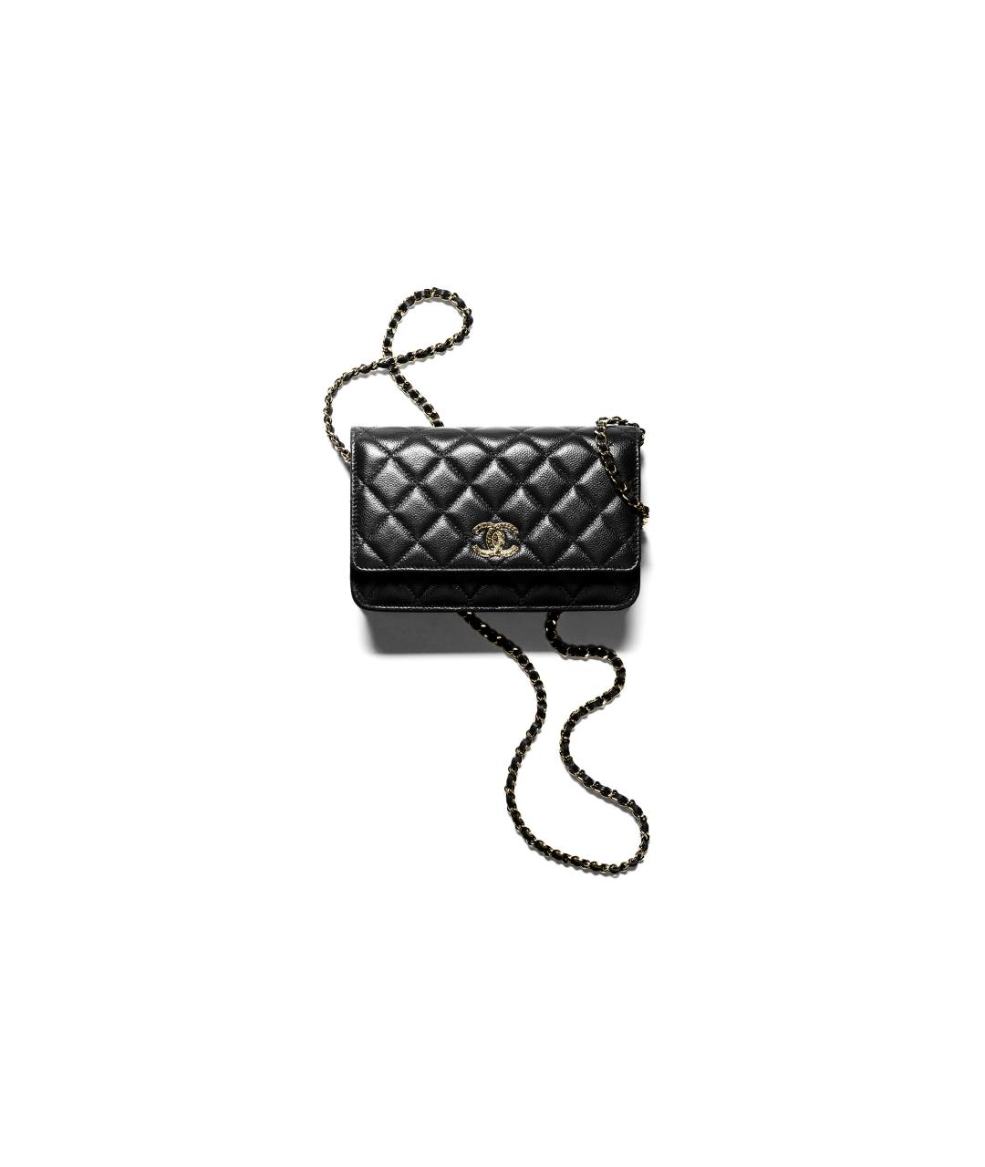 CHANEL Черная кожаная сумка через плечо, фото 2